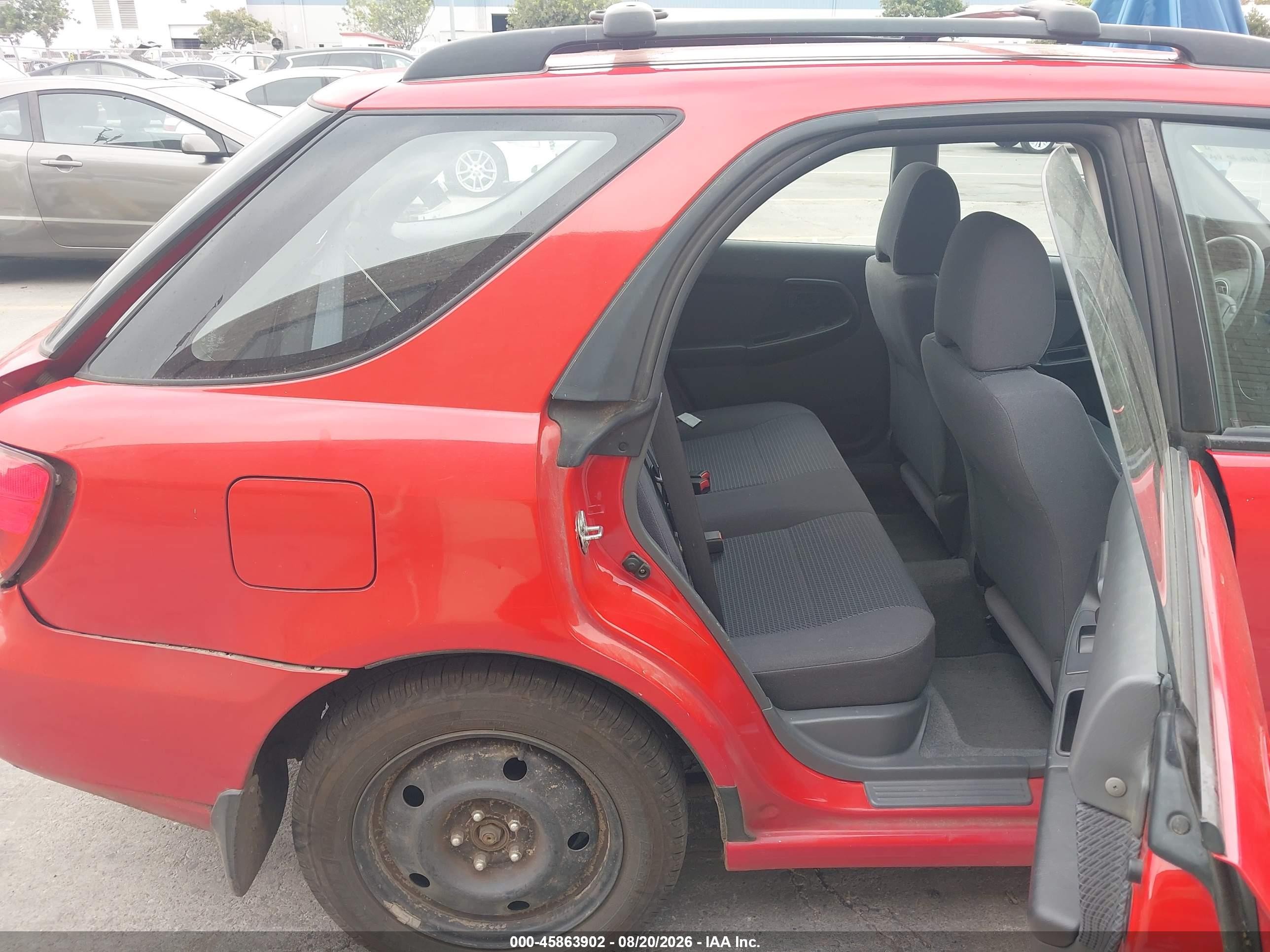 2004 Subaru Impreza 2.5ts Red vin: JF1GG65514H804662