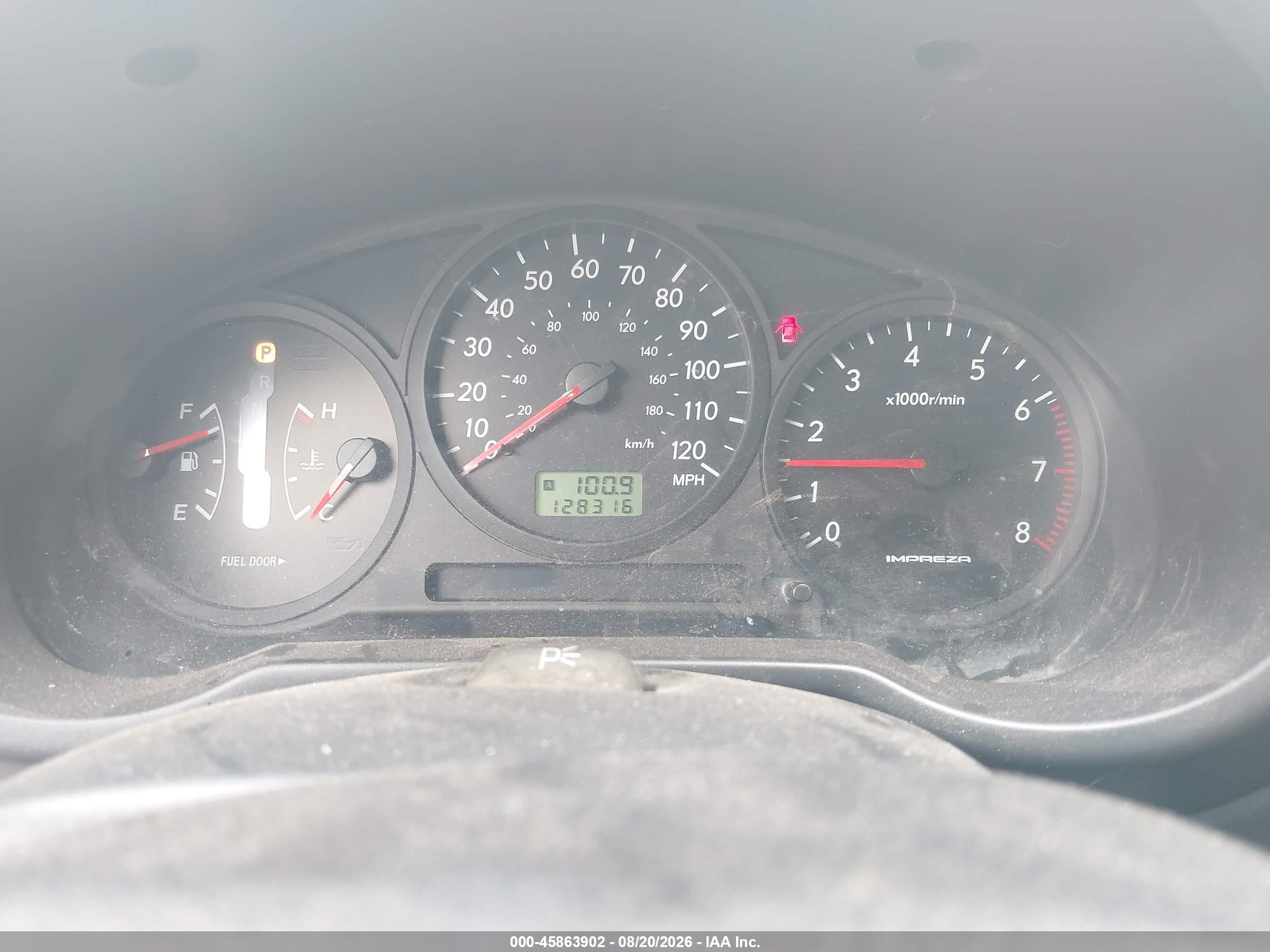 2004 Subaru Impreza 2.5ts Red vin: JF1GG65514H804662