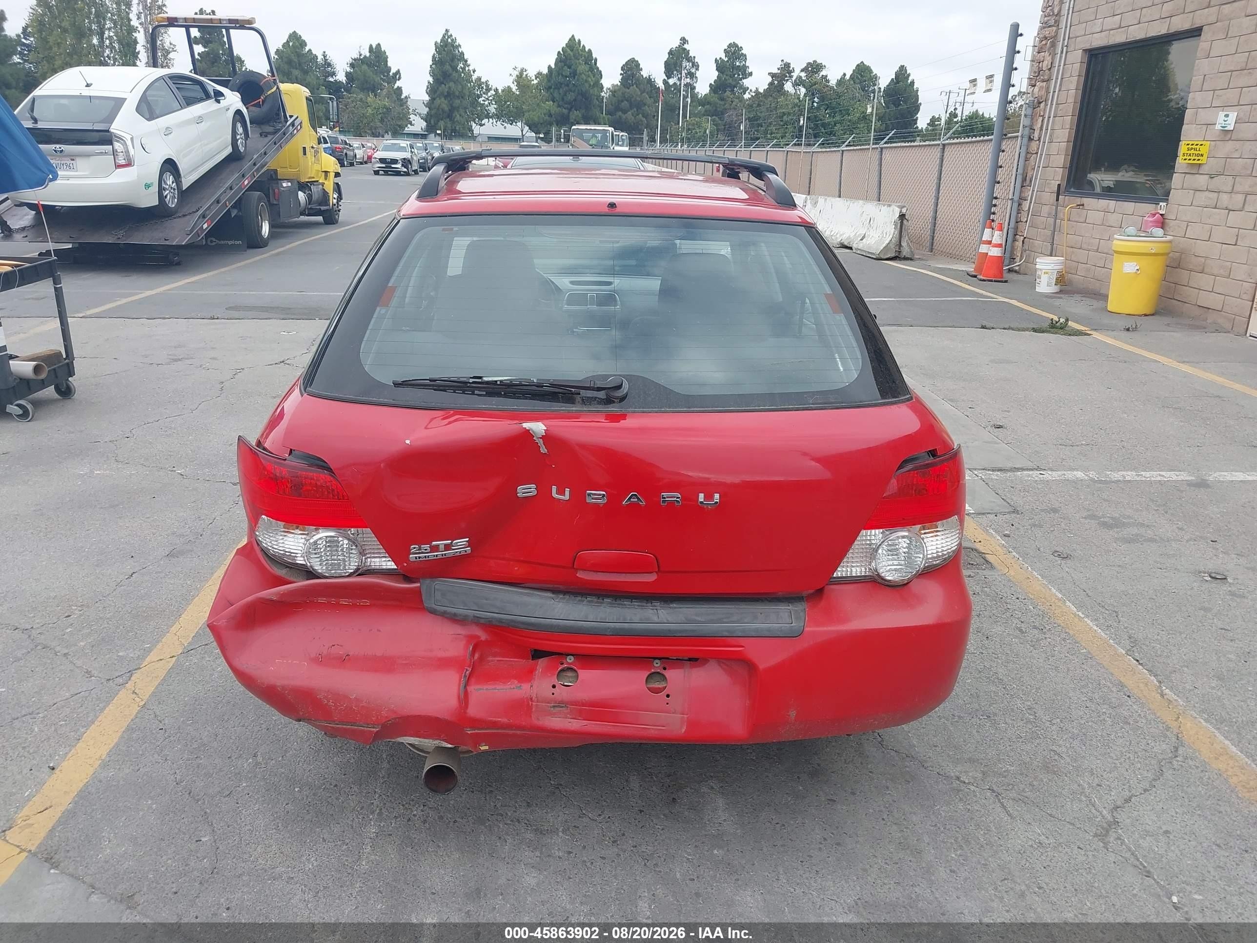 2004 Subaru Impreza 2.5ts Red vin: JF1GG65514H804662