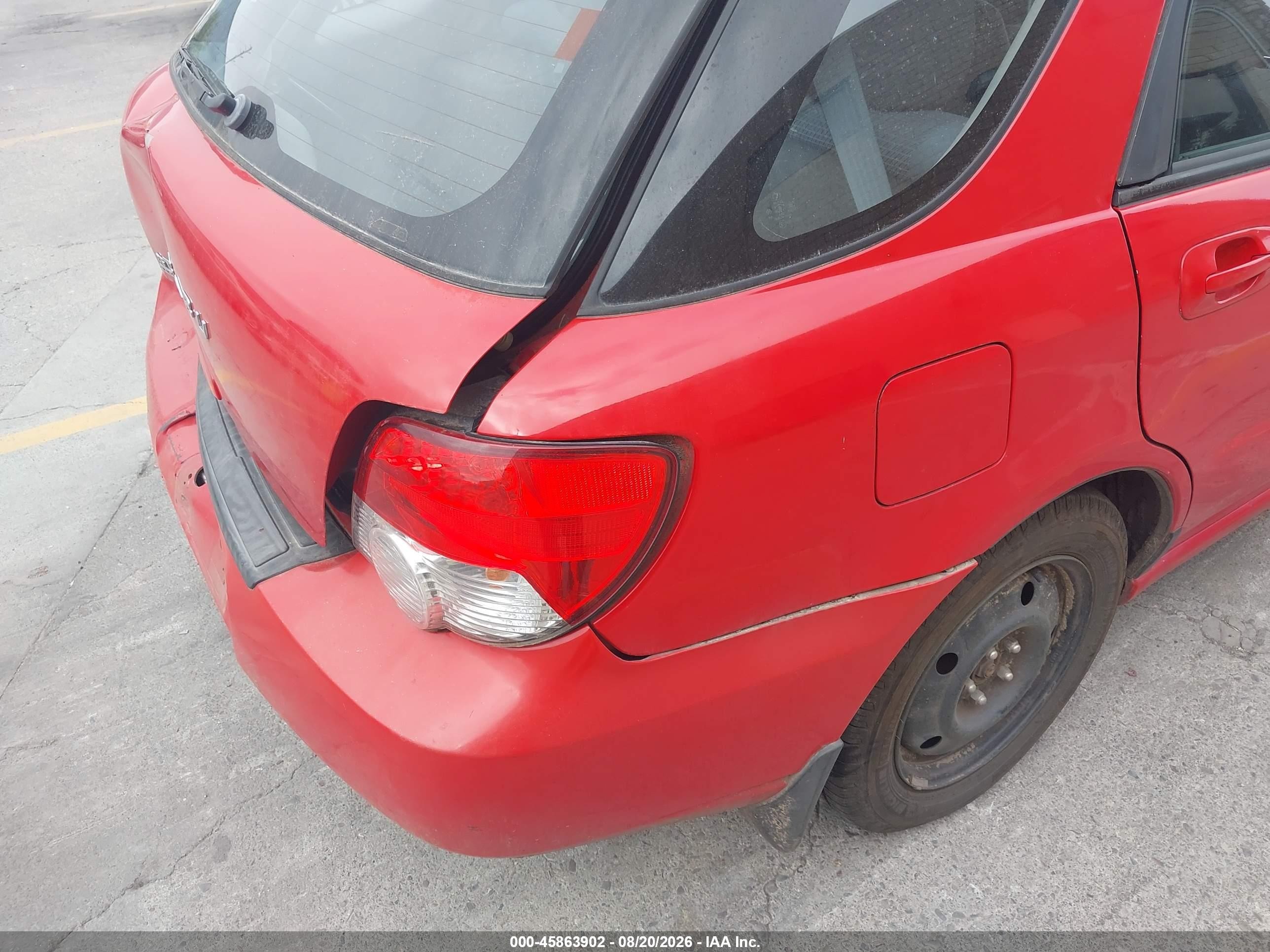 2004 Subaru Impreza 2.5ts Red vin: JF1GG65514H804662