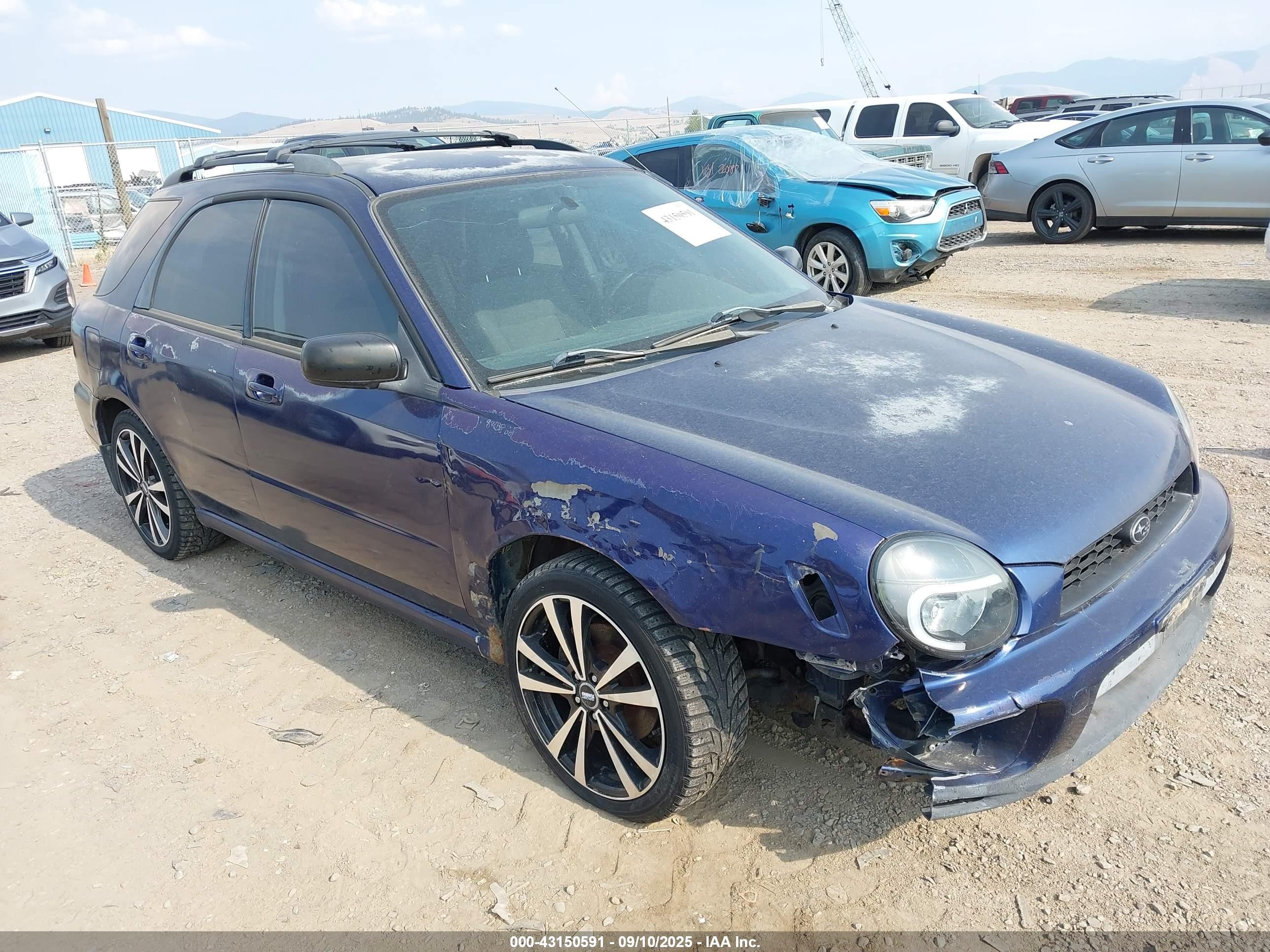 2003 Subaru Impreza 2.5ts Blue vin: JF1GG65533H808923