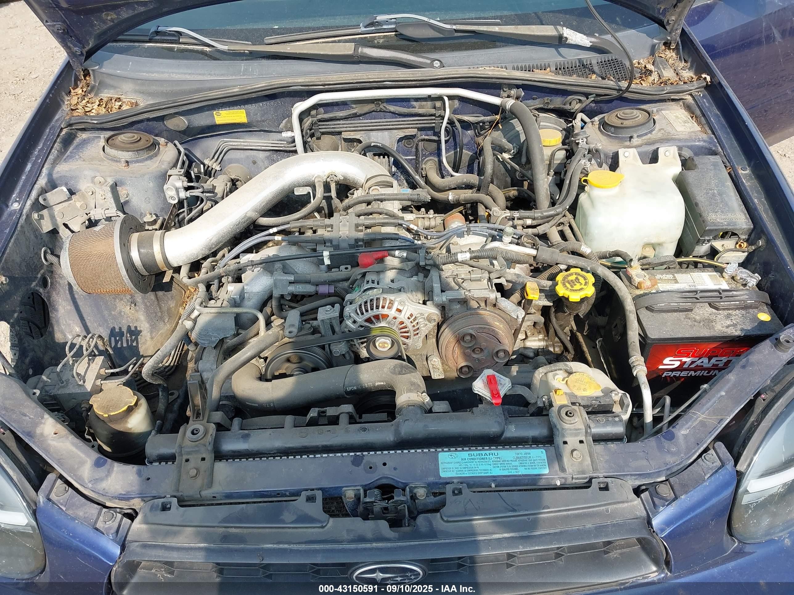 2003 Subaru Impreza 2.5ts Blue vin: JF1GG65533H808923