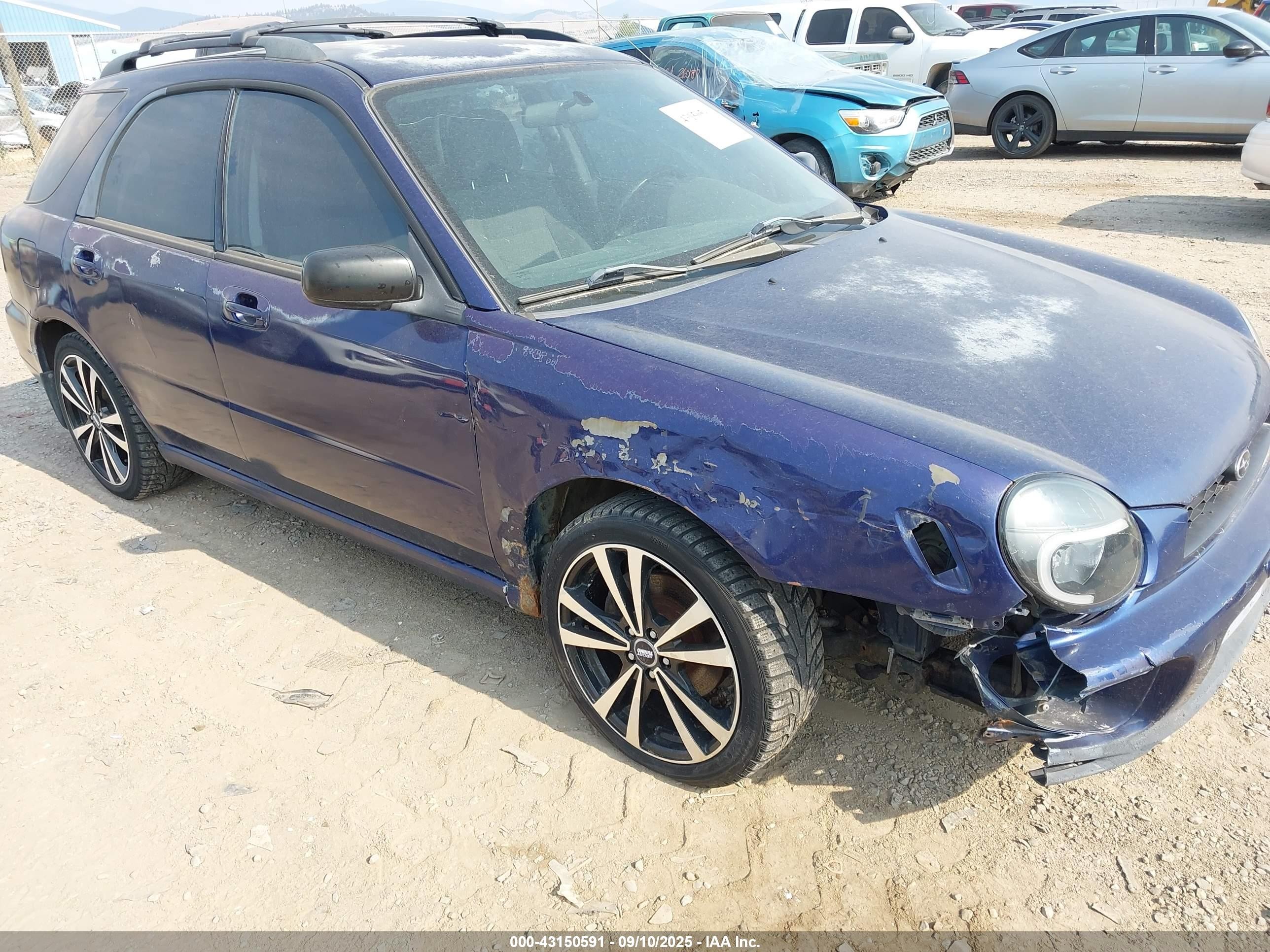 2003 Subaru Impreza 2.5ts Blue vin: JF1GG65533H808923