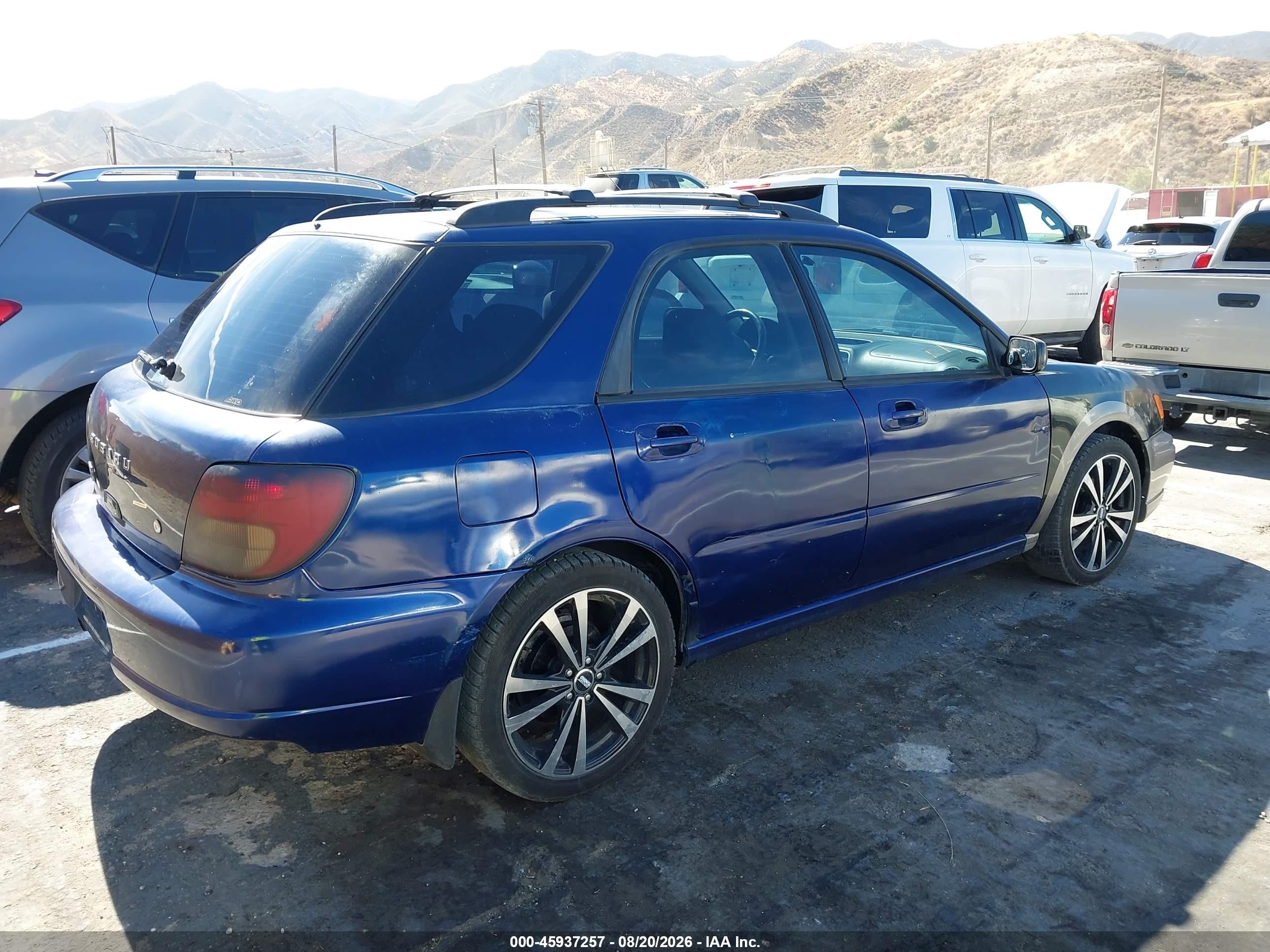 2003 Subaru Impreza 2.5ts Blue vin: JF1GG65533H808923