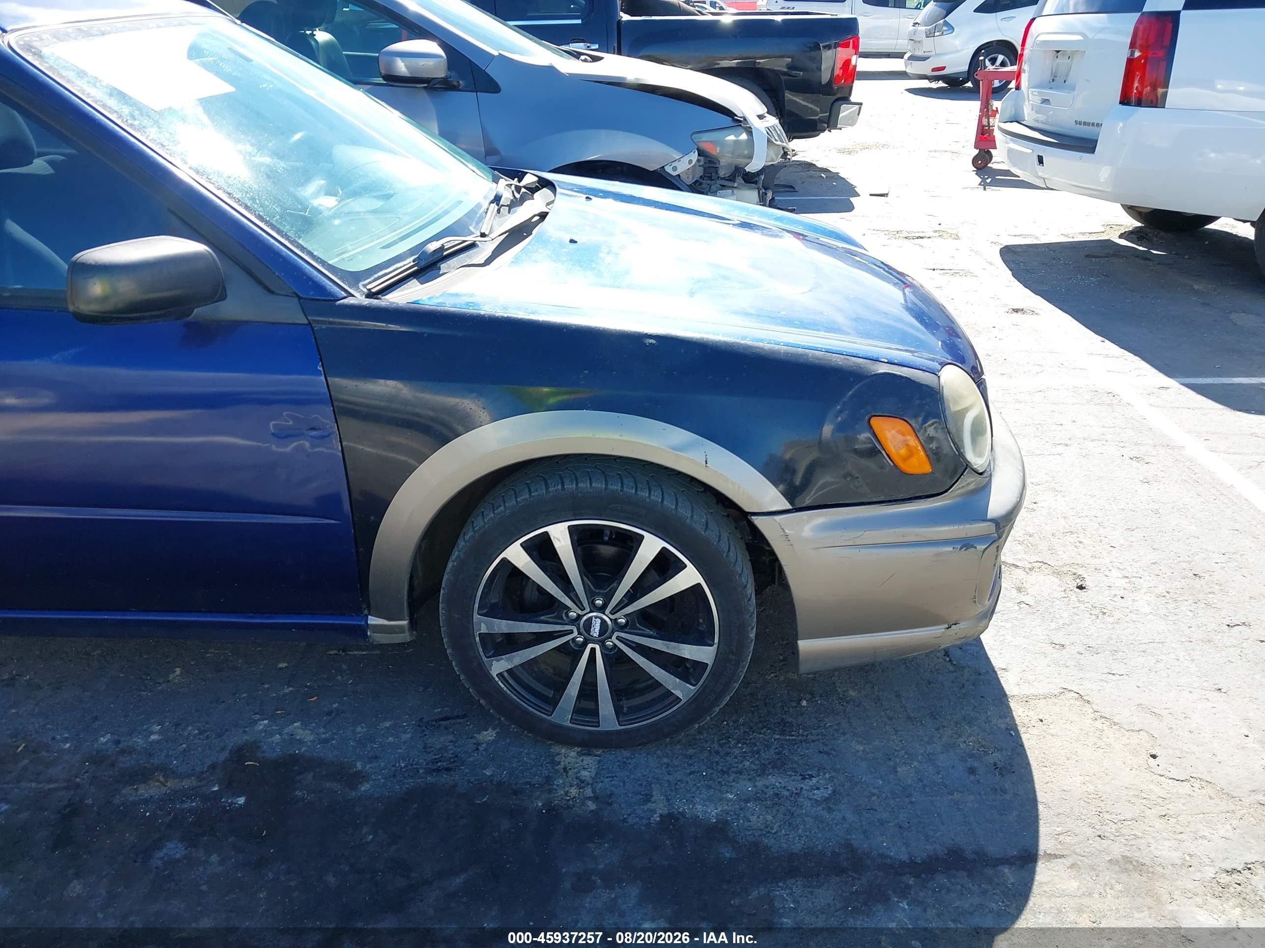 2003 Subaru Impreza 2.5ts Blue vin: JF1GG65533H808923