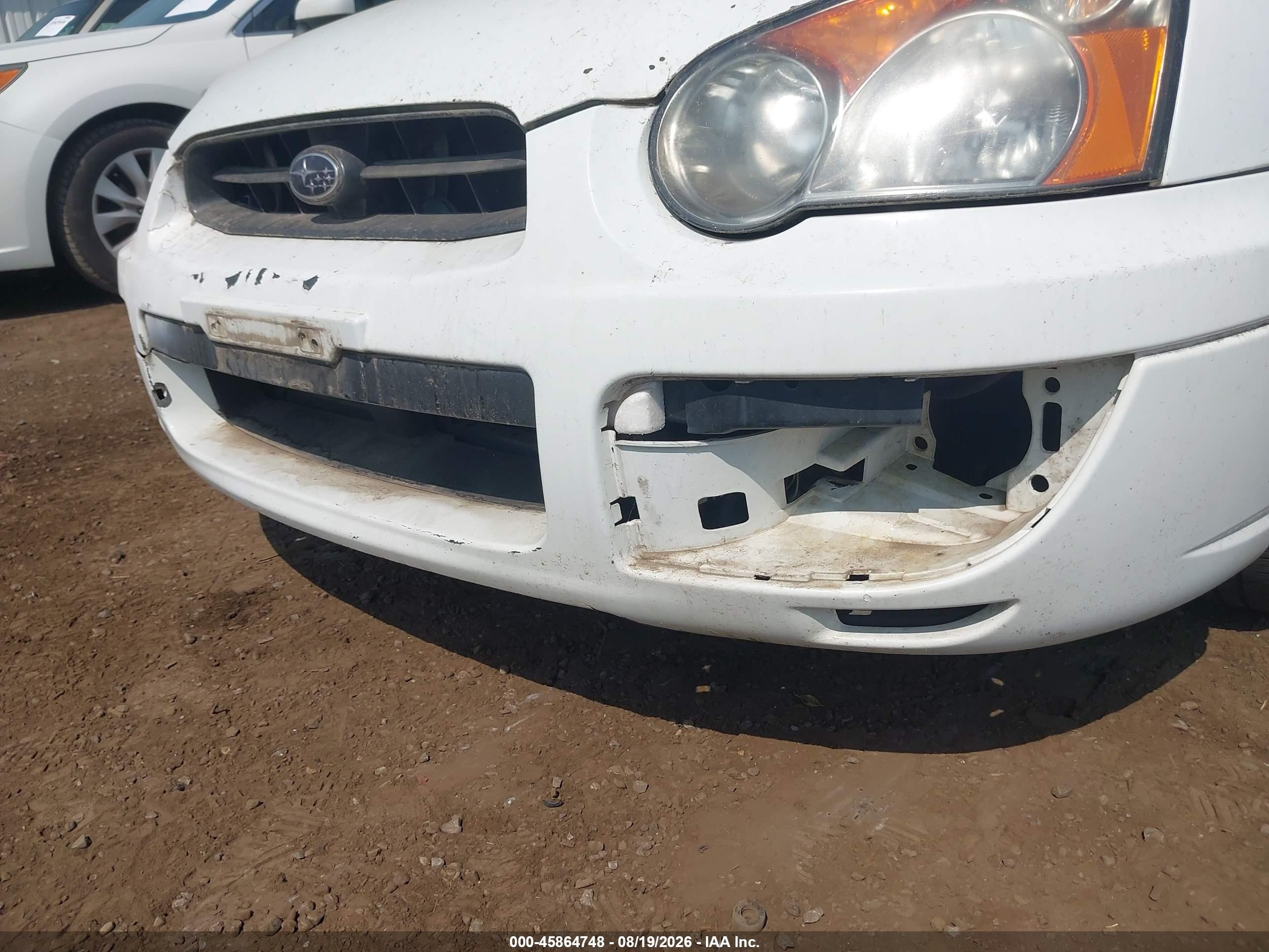 2004 Subaru Impreza 2.5ts White vin: JF1GG65594H803856
