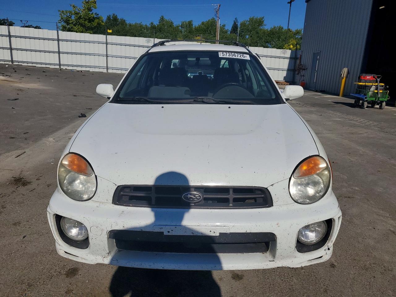 2002 Subaru Impreza Ts White vin: JF1GG655X2H824891