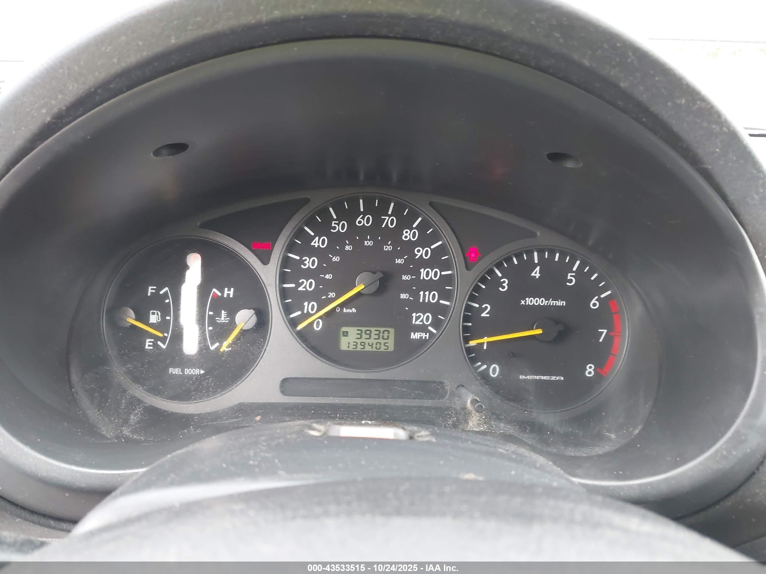 2003 Subaru Impreza 2.5ts Blue vin: JF1GG655X3H806330