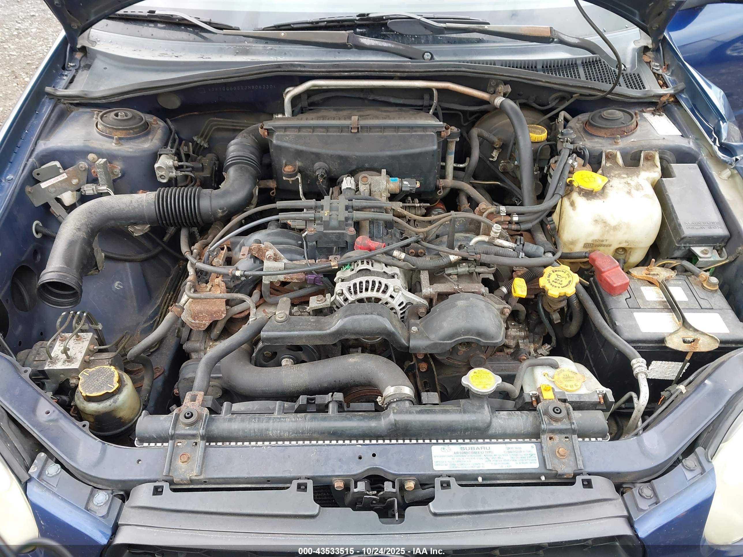 2003 Subaru Impreza 2.5ts Blue vin: JF1GG655X3H806330