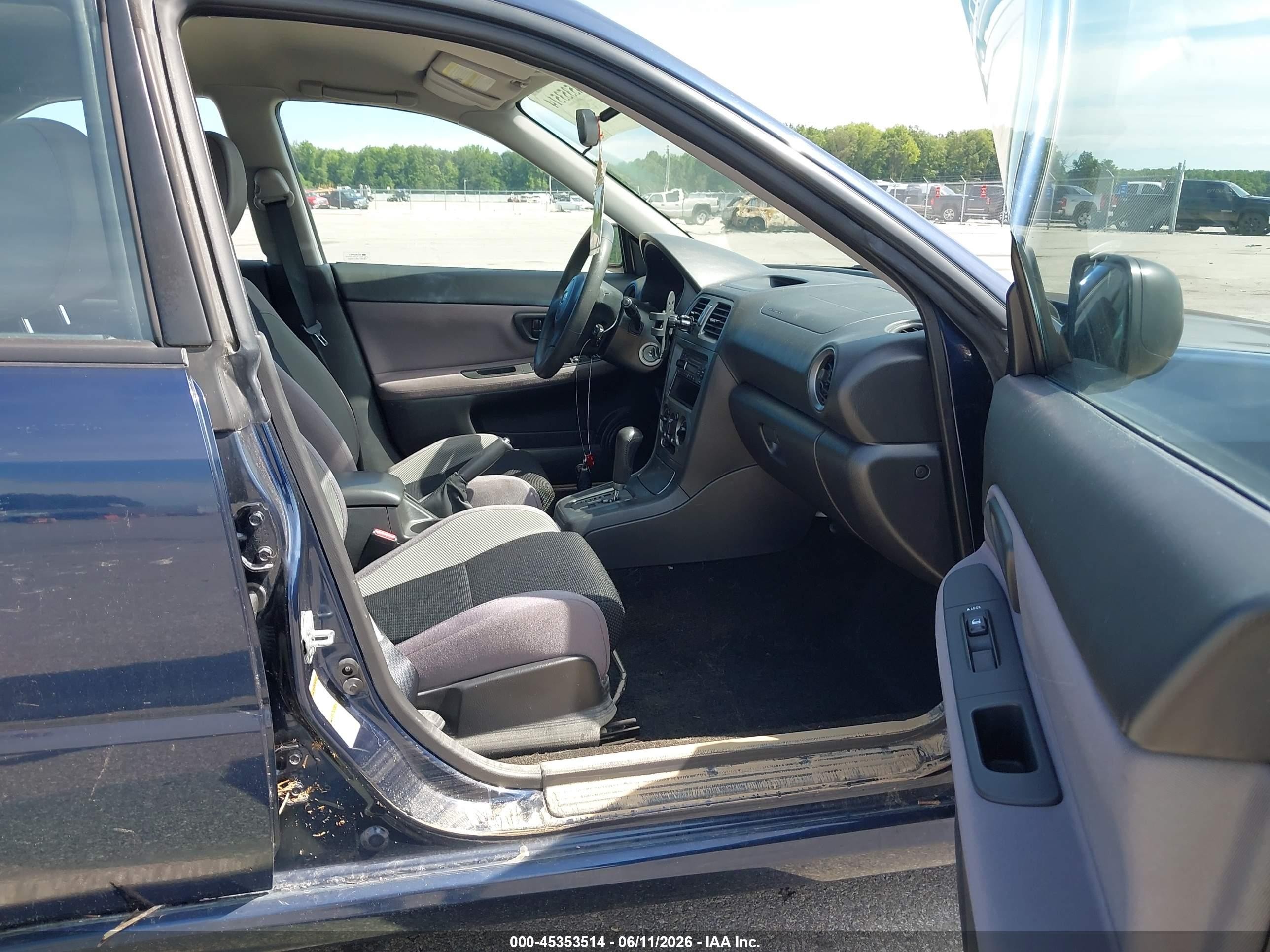 2006 Subaru Impreza 2.5i Blue vin: JF1GG67616H811605