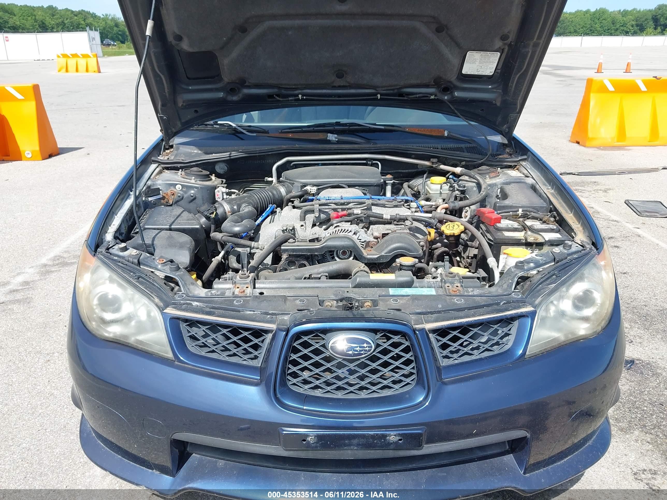 2006 Subaru Impreza 2.5i Blue vin: JF1GG67616H811605
