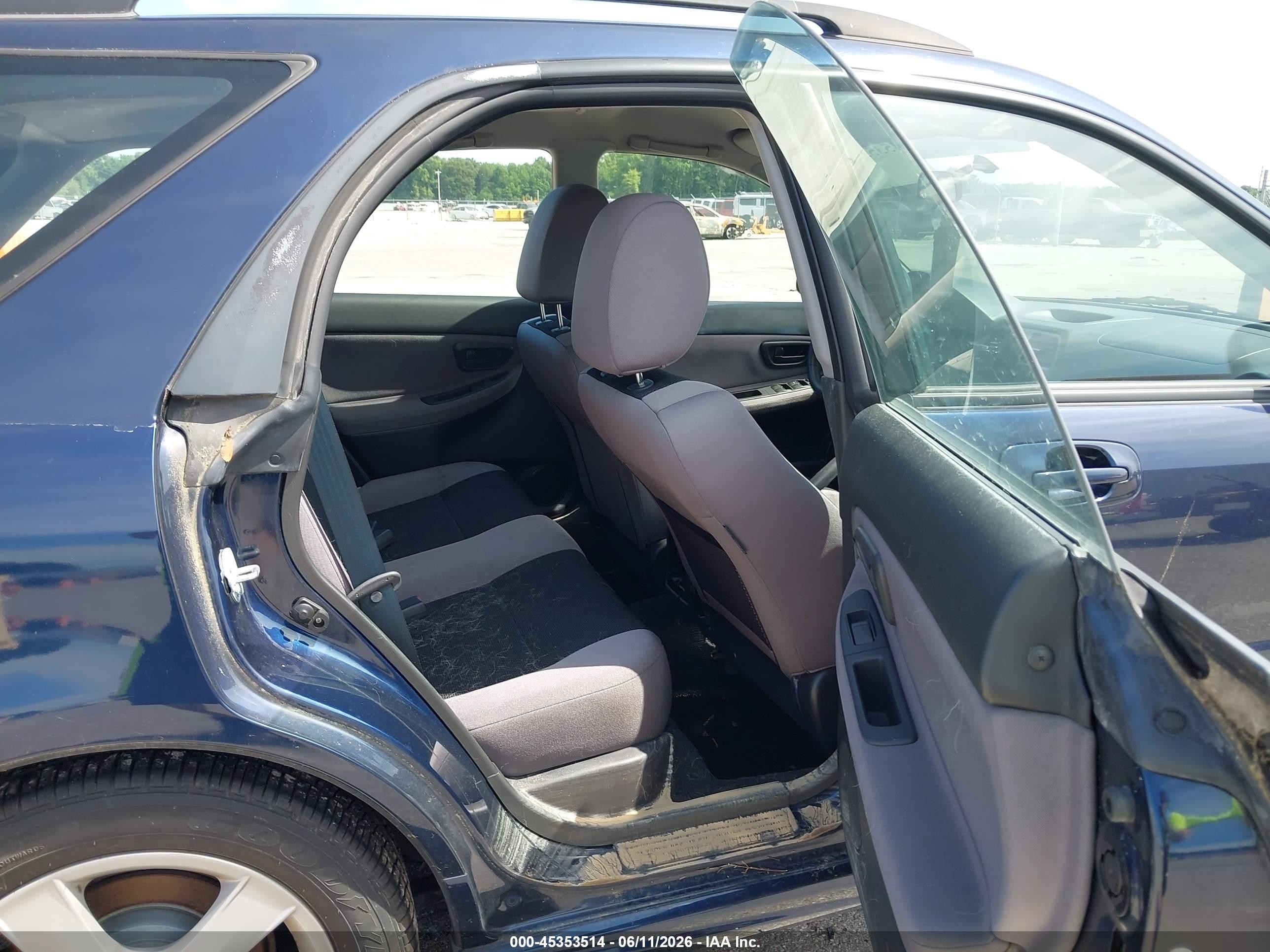 2006 Subaru Impreza 2.5i Blue vin: JF1GG67616H811605