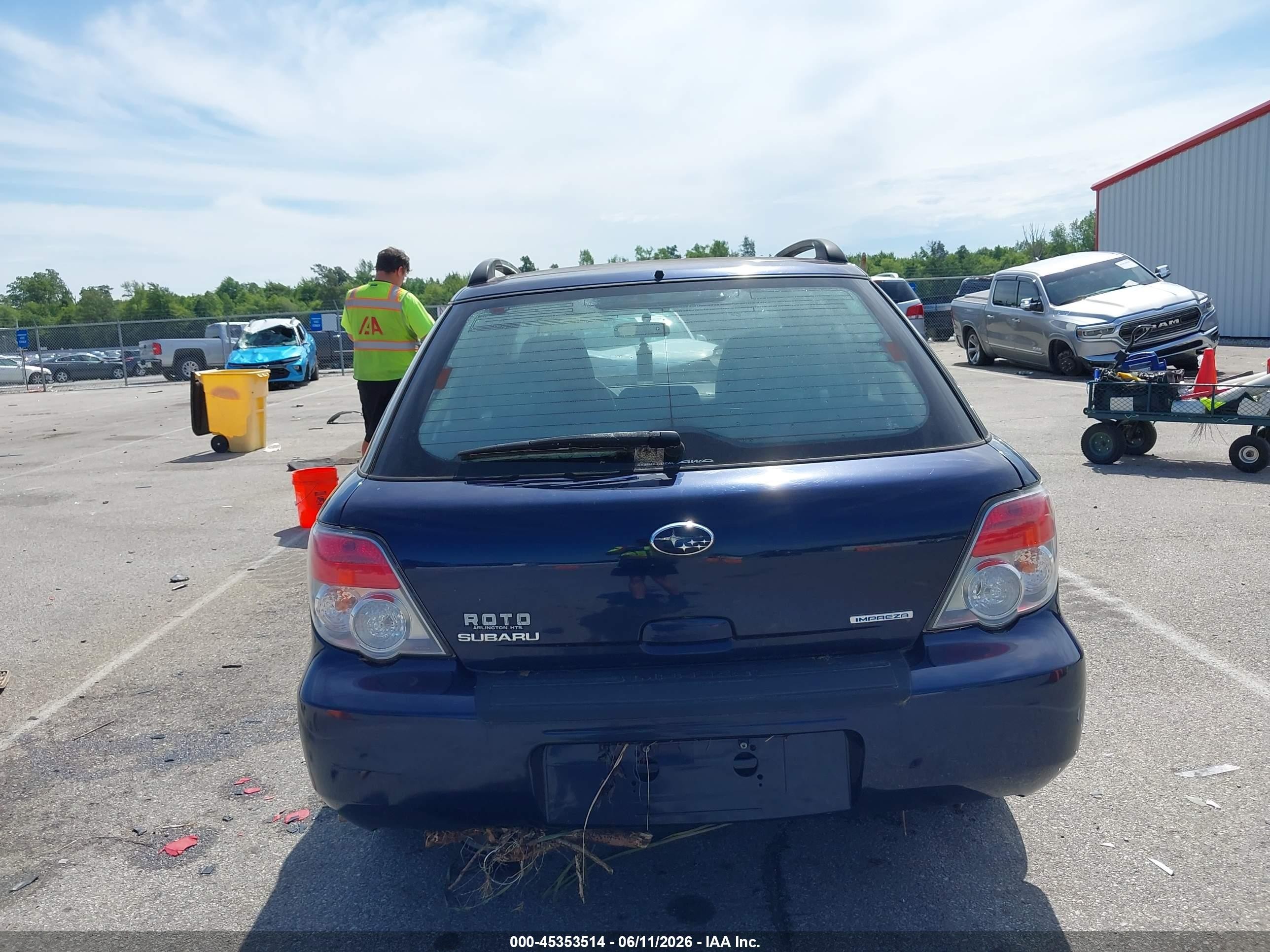 2006 Subaru Impreza 2.5i Blue vin: JF1GG67616H811605