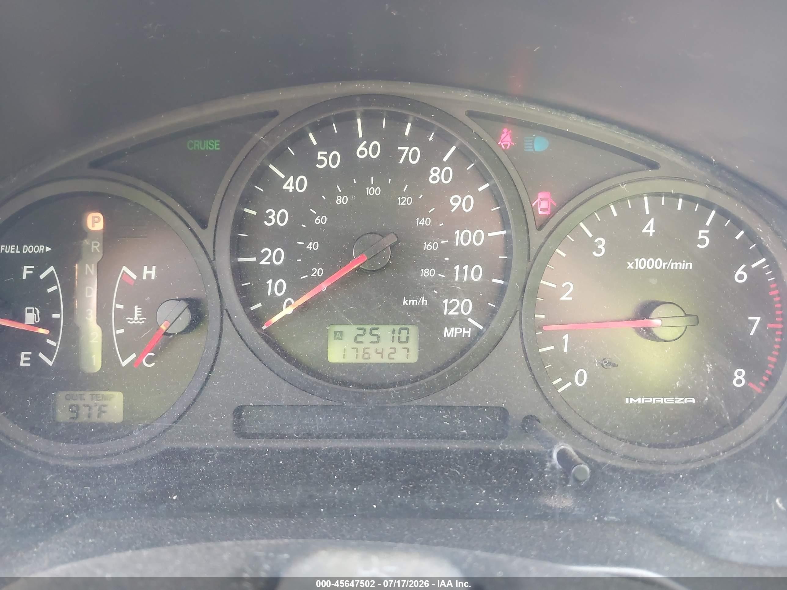 2006 Subaru Impreza 2.5i Silver vin: JF1GG67616H814312