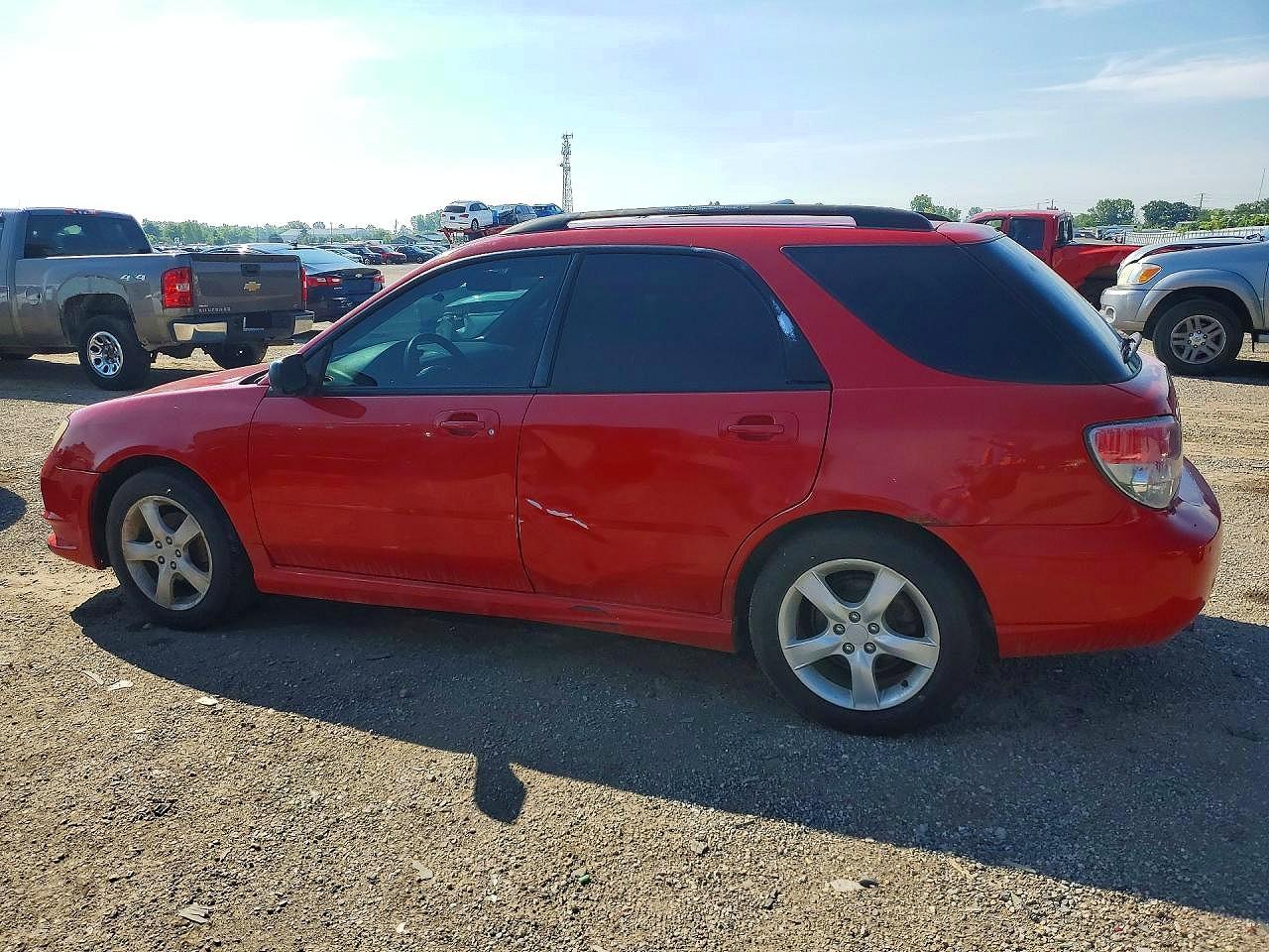 2006 Subaru Impreza Red vin: JF1GG67656H804530