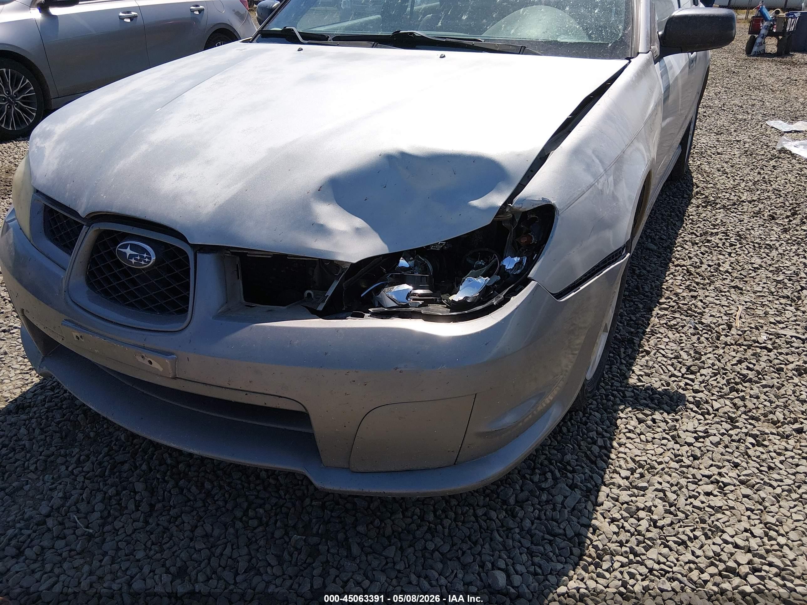 2006 Subaru Impreza 2.5i Silver vin: JF1GG67656H811591
