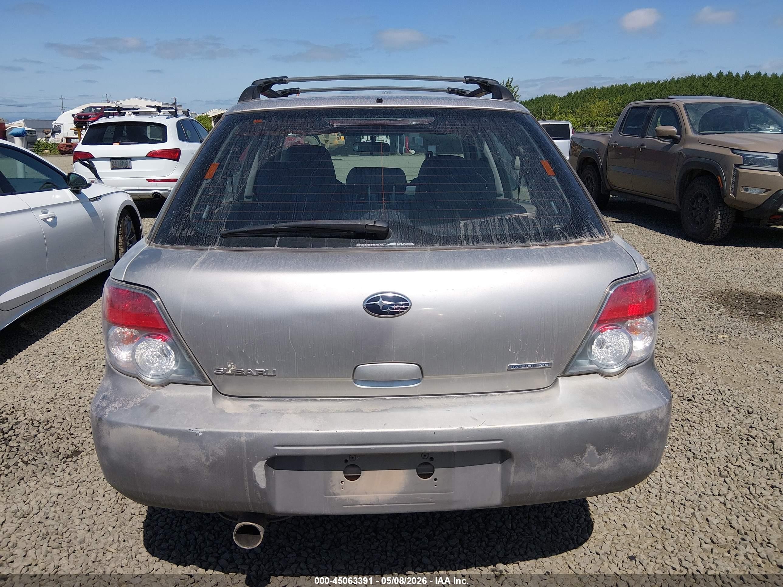 2006 Subaru Impreza 2.5i Silver vin: JF1GG67656H811591