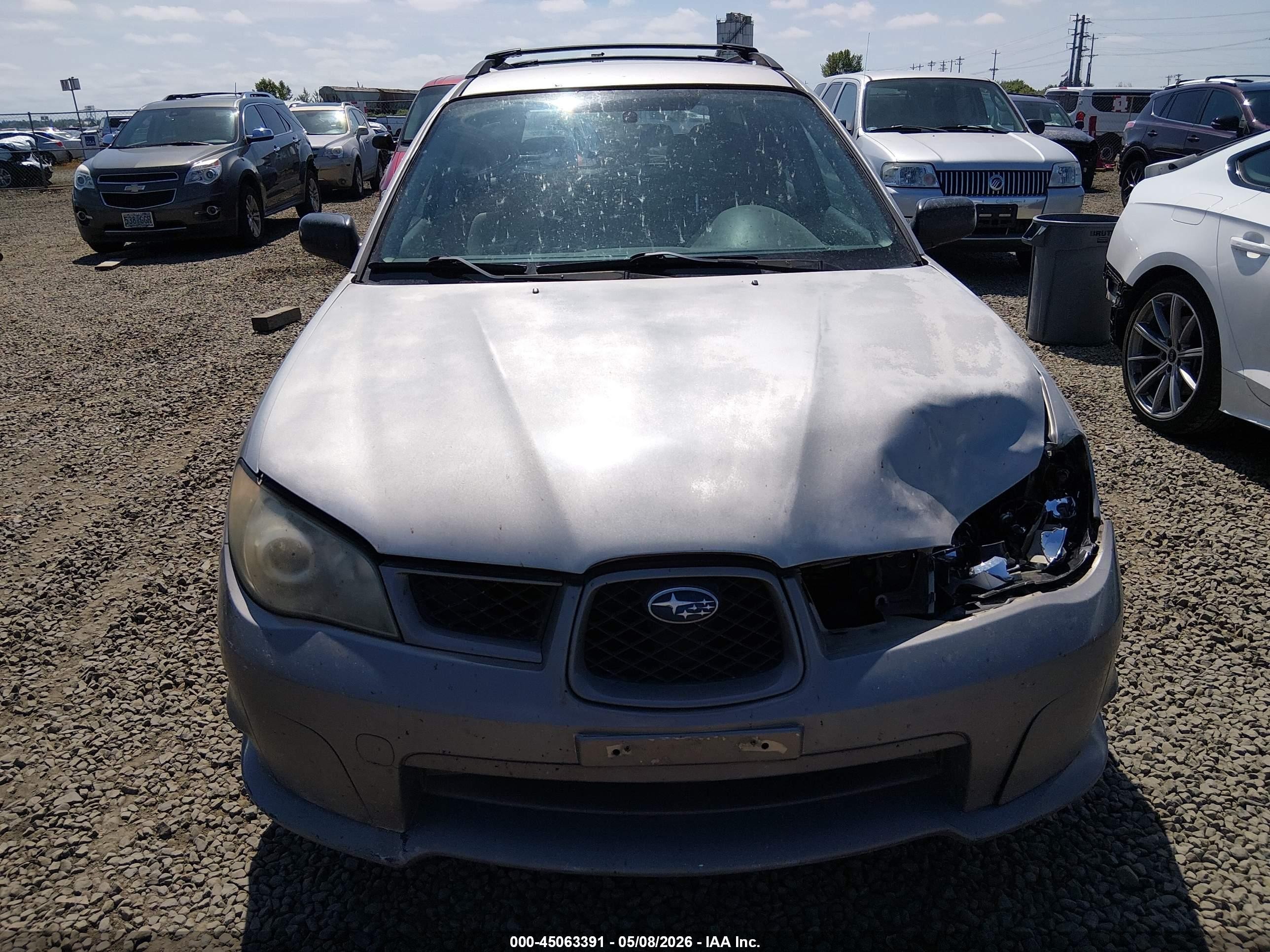 2006 Subaru Impreza 2.5i Silver vin: JF1GG67656H811591