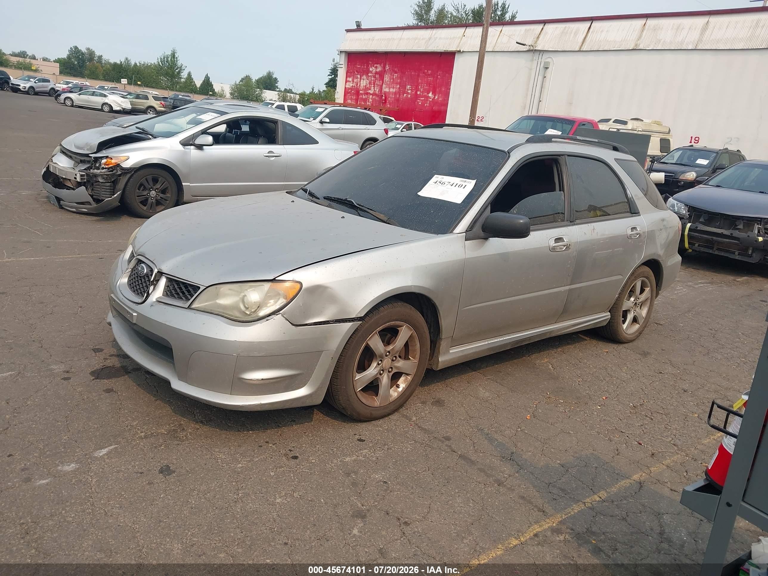2006 Subaru Impreza 2.5i Silver vin: JF1GG67676H815934