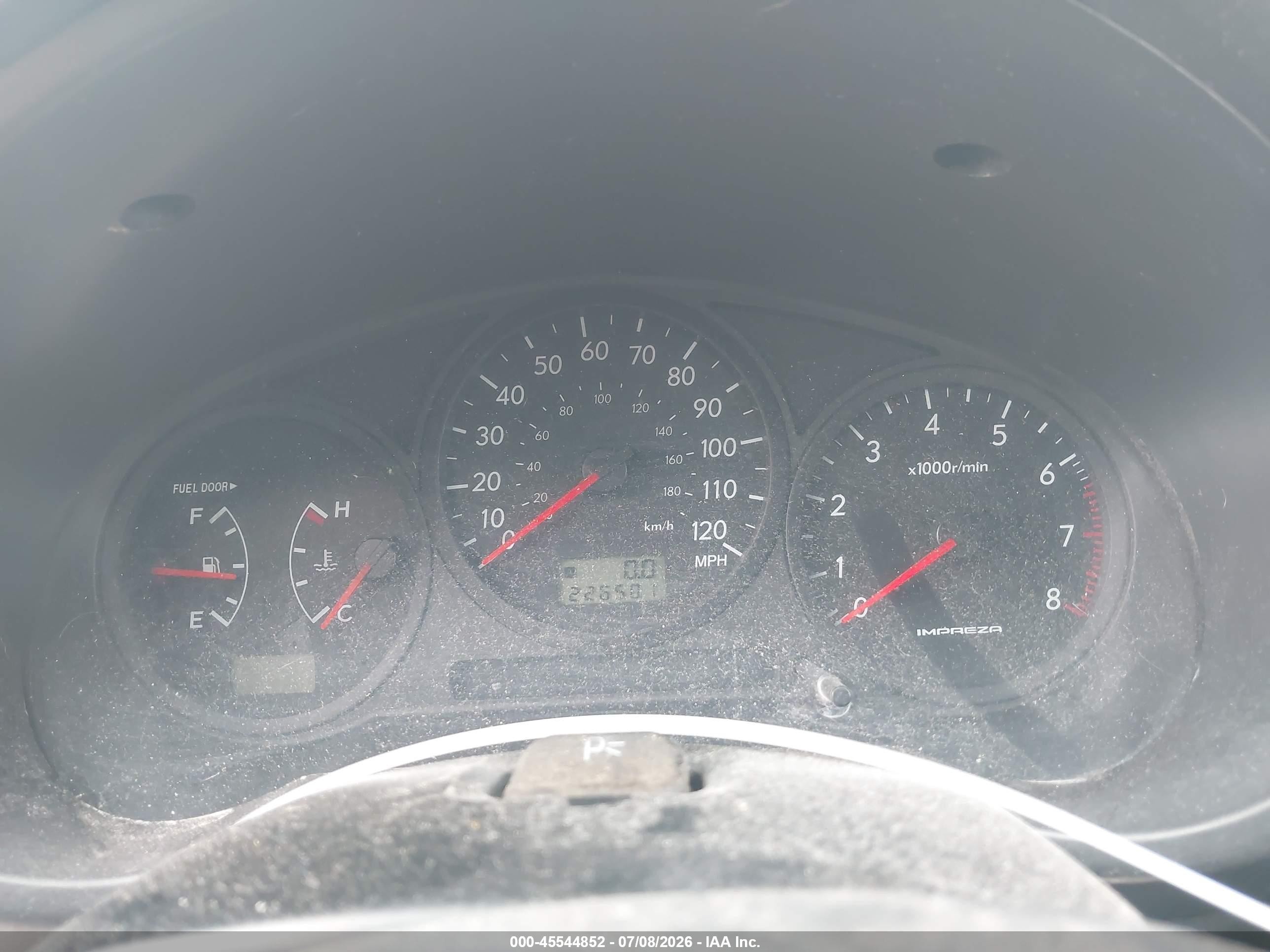 2006 Subaru Impreza 2.5i Silver vin: JF1GG67696G805881