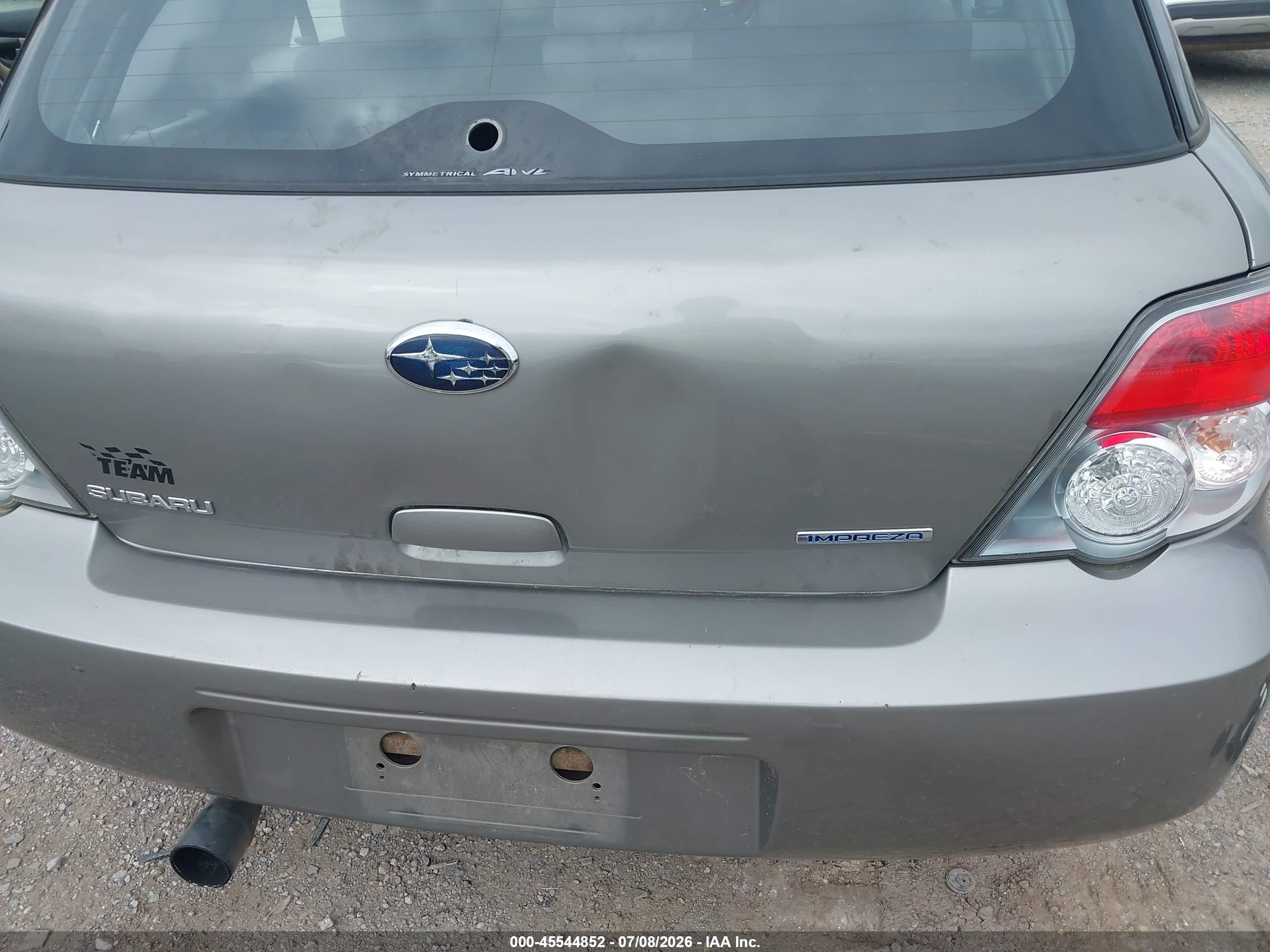 2006 Subaru Impreza 2.5i Silver vin: JF1GG67696G805881