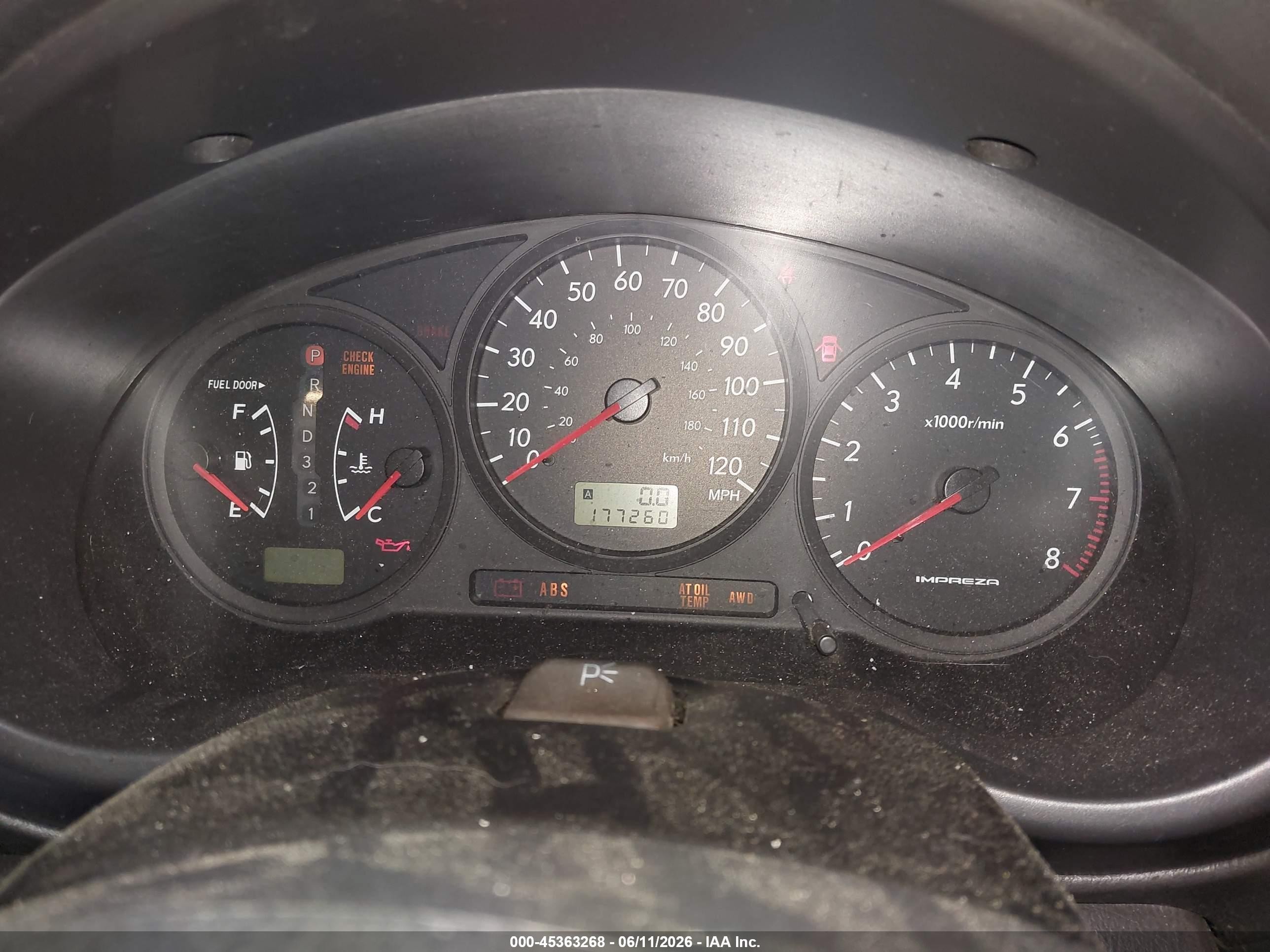 2006 Subaru Impreza 2.5i Синий vin: JF1GG676X6H802966