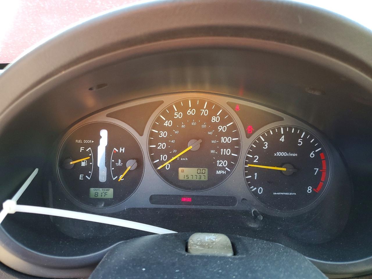 2002 Subaru Impreza Outback Sport Бордовый vin: JF1GG68502H804368
