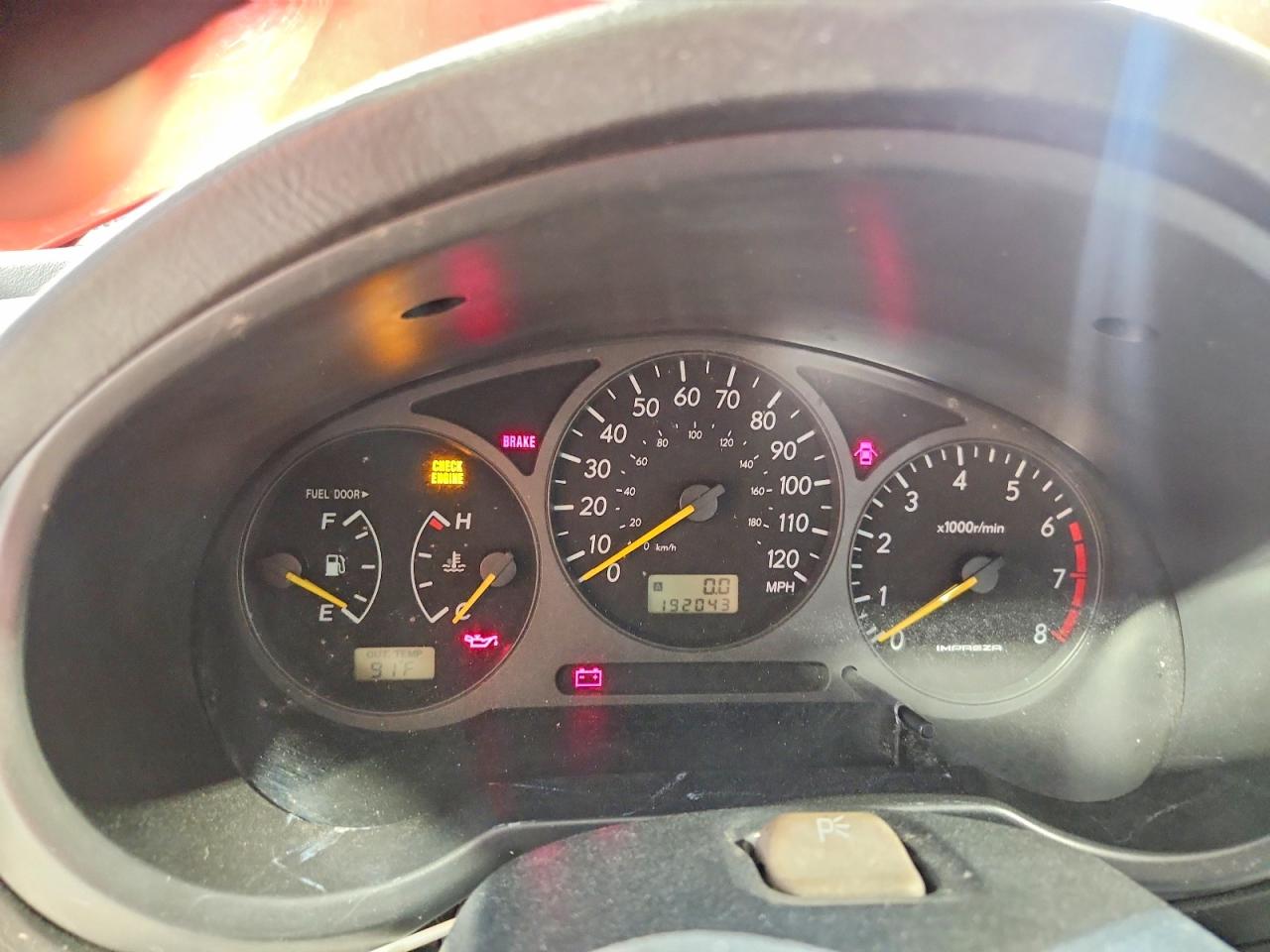 2002 Subaru Impreza Outback Sport Бордовый vin: JF1GG68512G825638