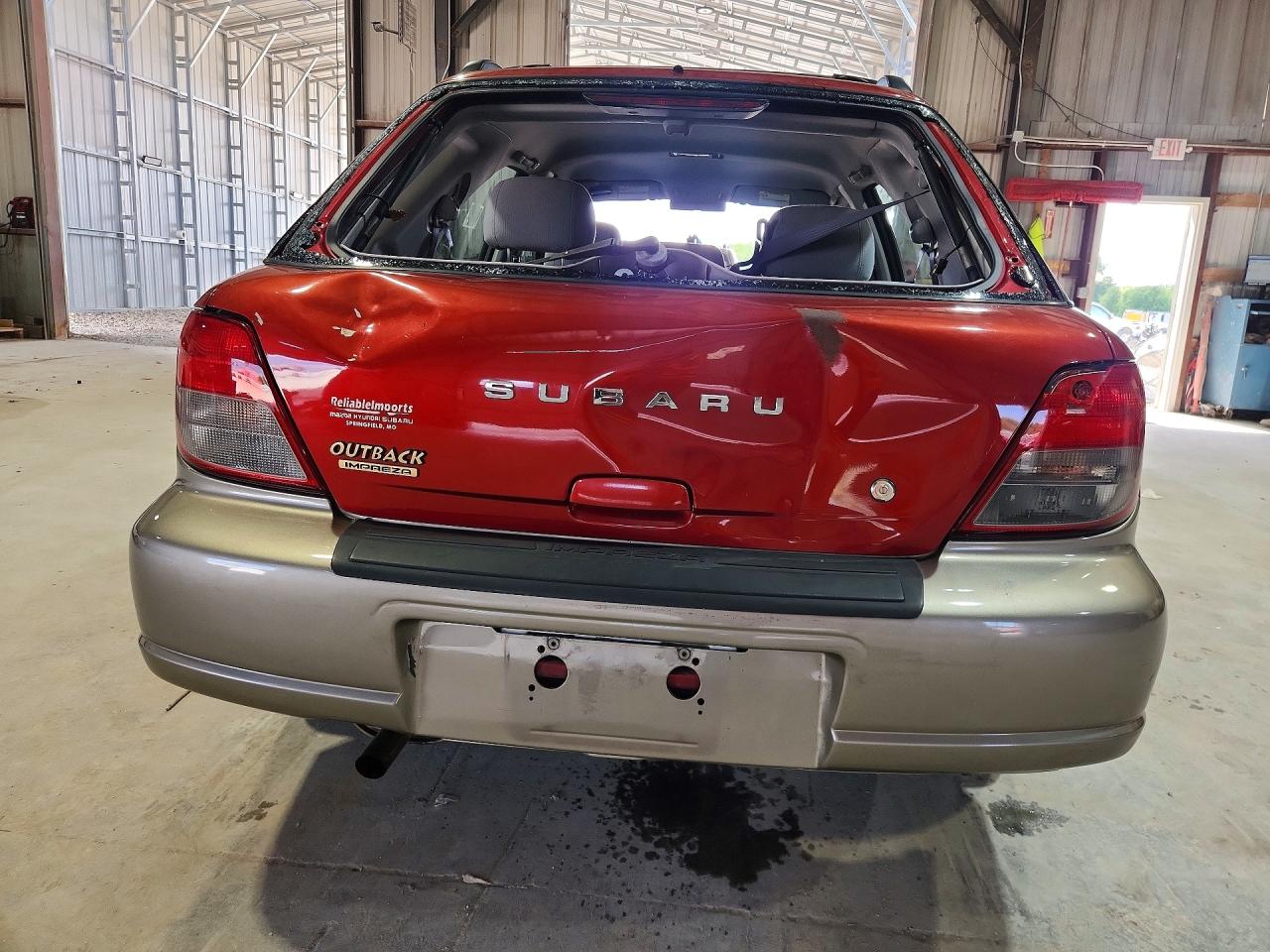 2002 Subaru Impreza Outback Sport Бордовый vin: JF1GG68512G825638