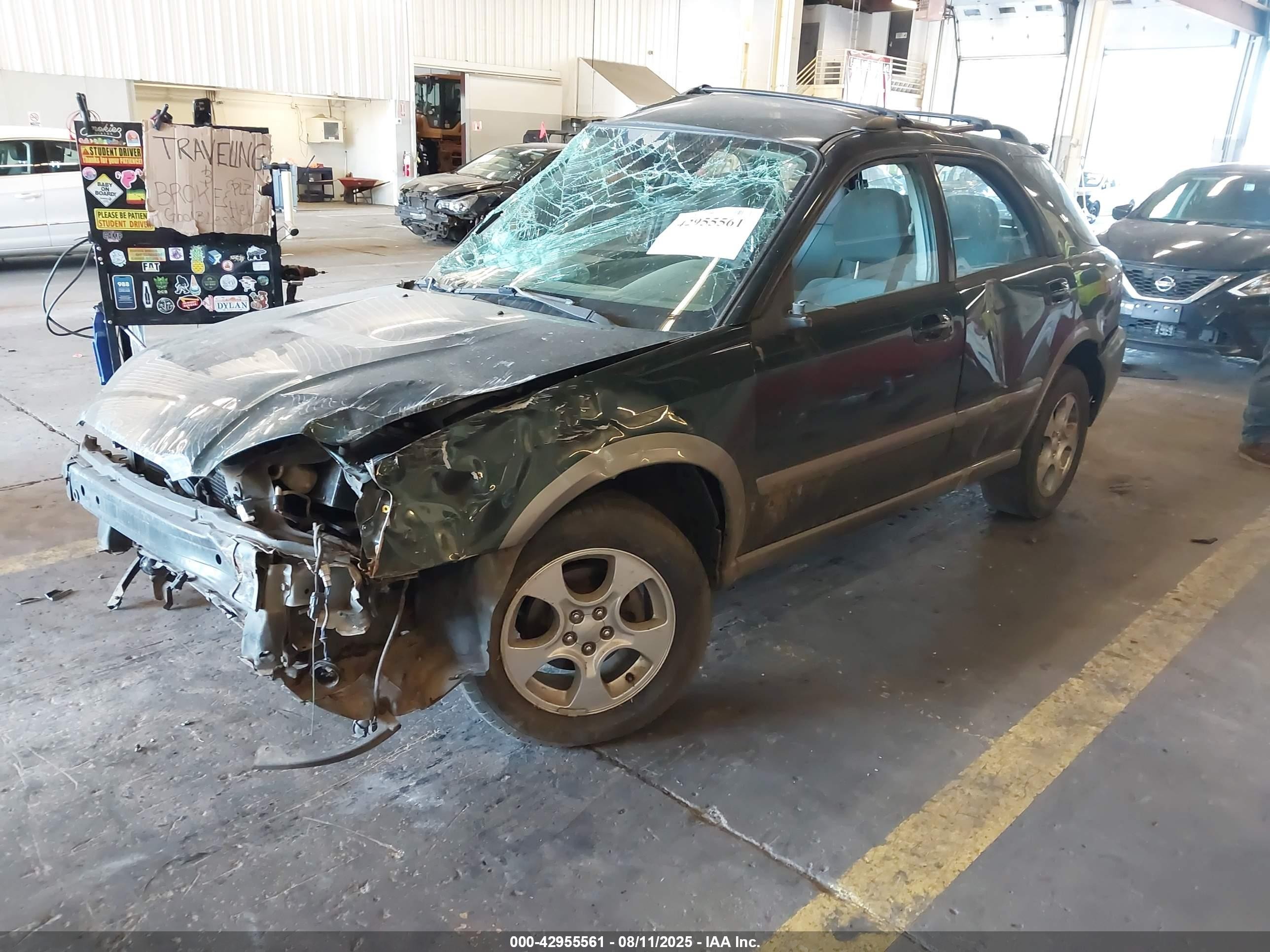 2005 Subaru Impreza Outback Sport   Green vin: JF1GG68515G811310