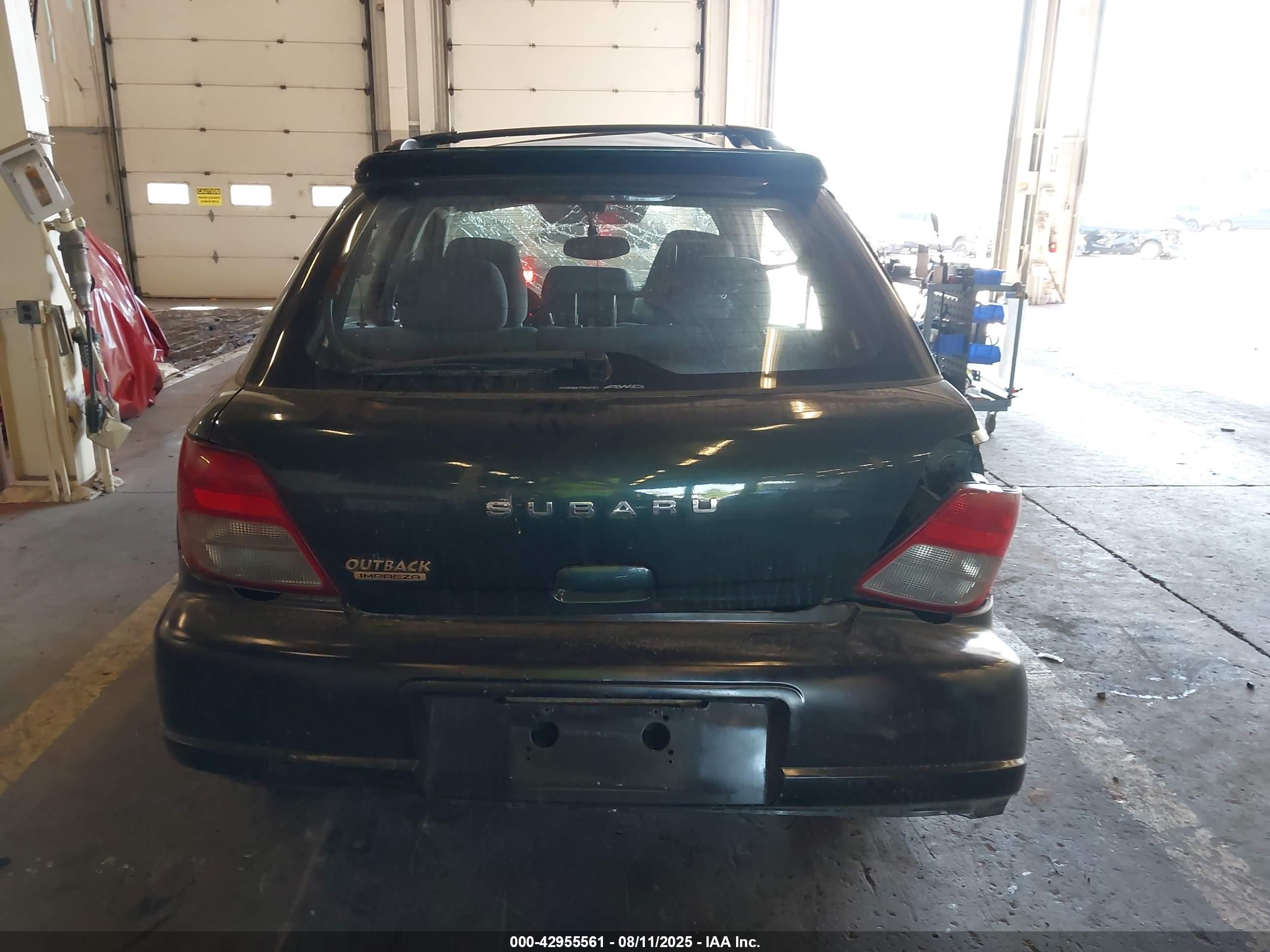 2005 Subaru Impreza Outback Sport   Green vin: JF1GG68515G811310