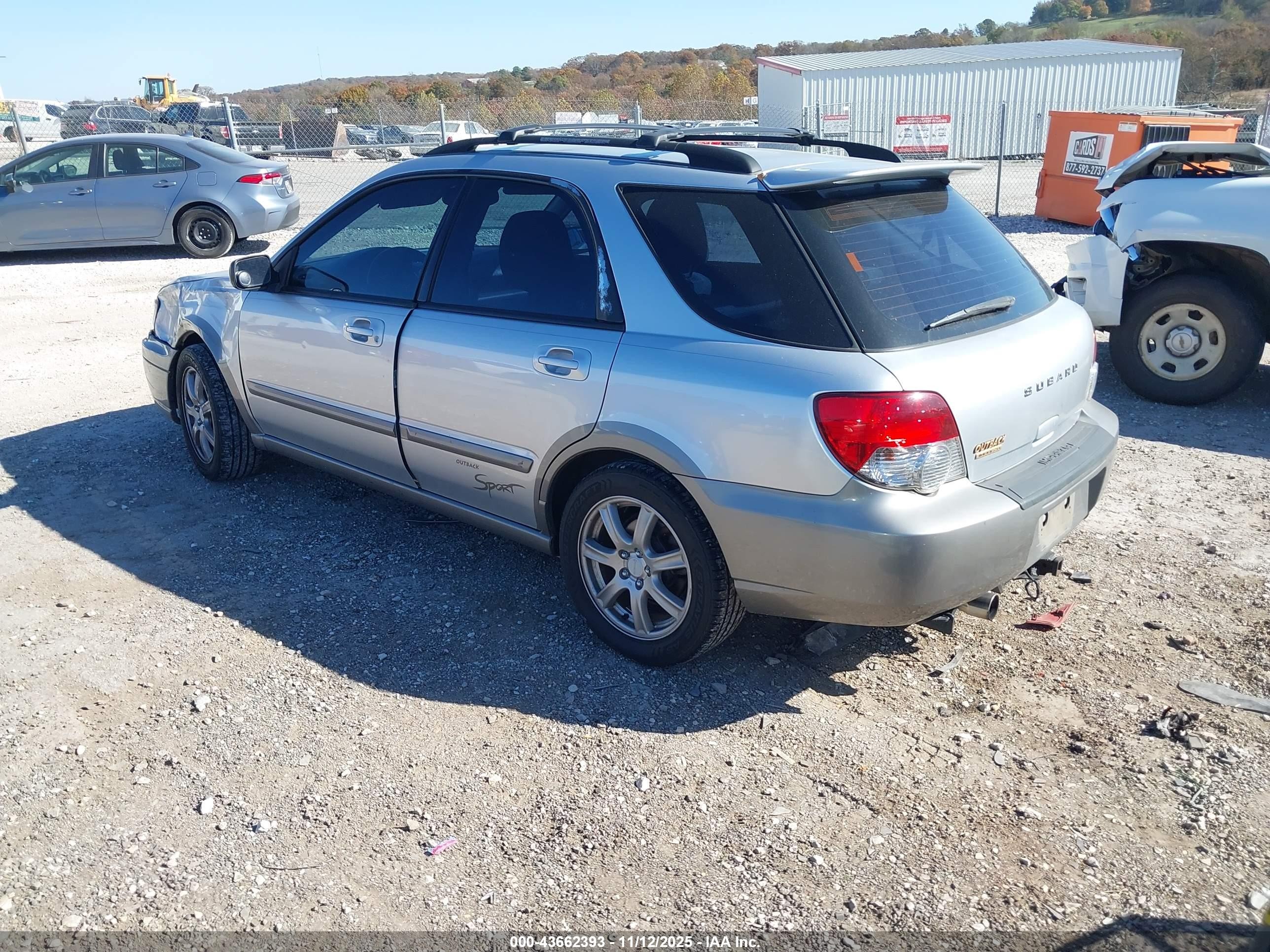 2005 Subaru Impreza Outback Sport Base W/special Edition Silver vin: JF1GG68515H814606