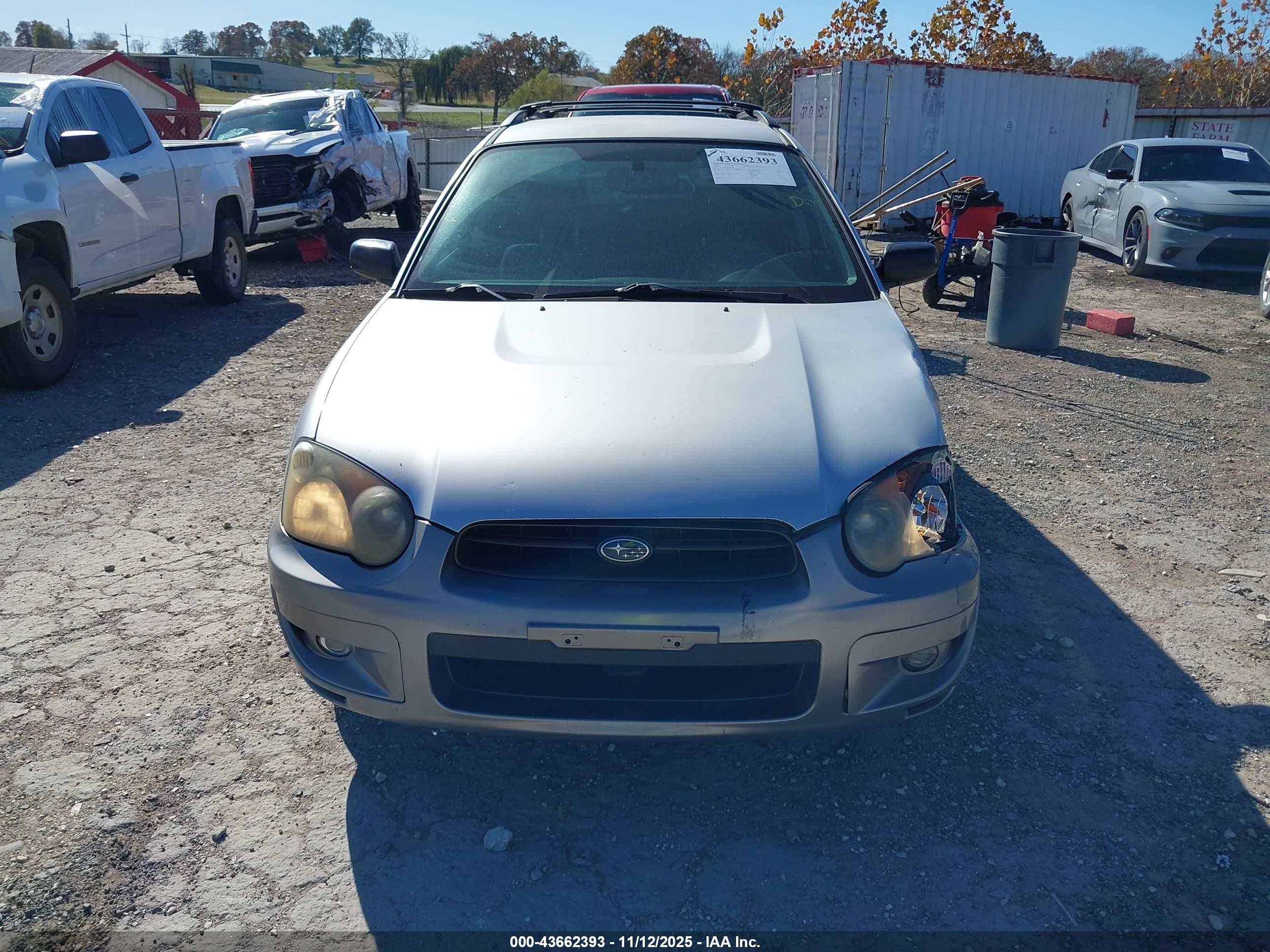 2005 Subaru Impreza Outback Sport Base W/special Edition Silver vin: JF1GG68515H814606