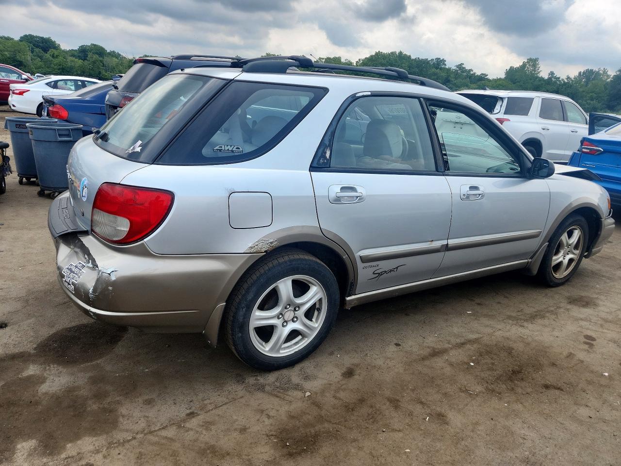 2003 Subaru Impreza Outback Sport Silver vin: JF1GG68533H812286