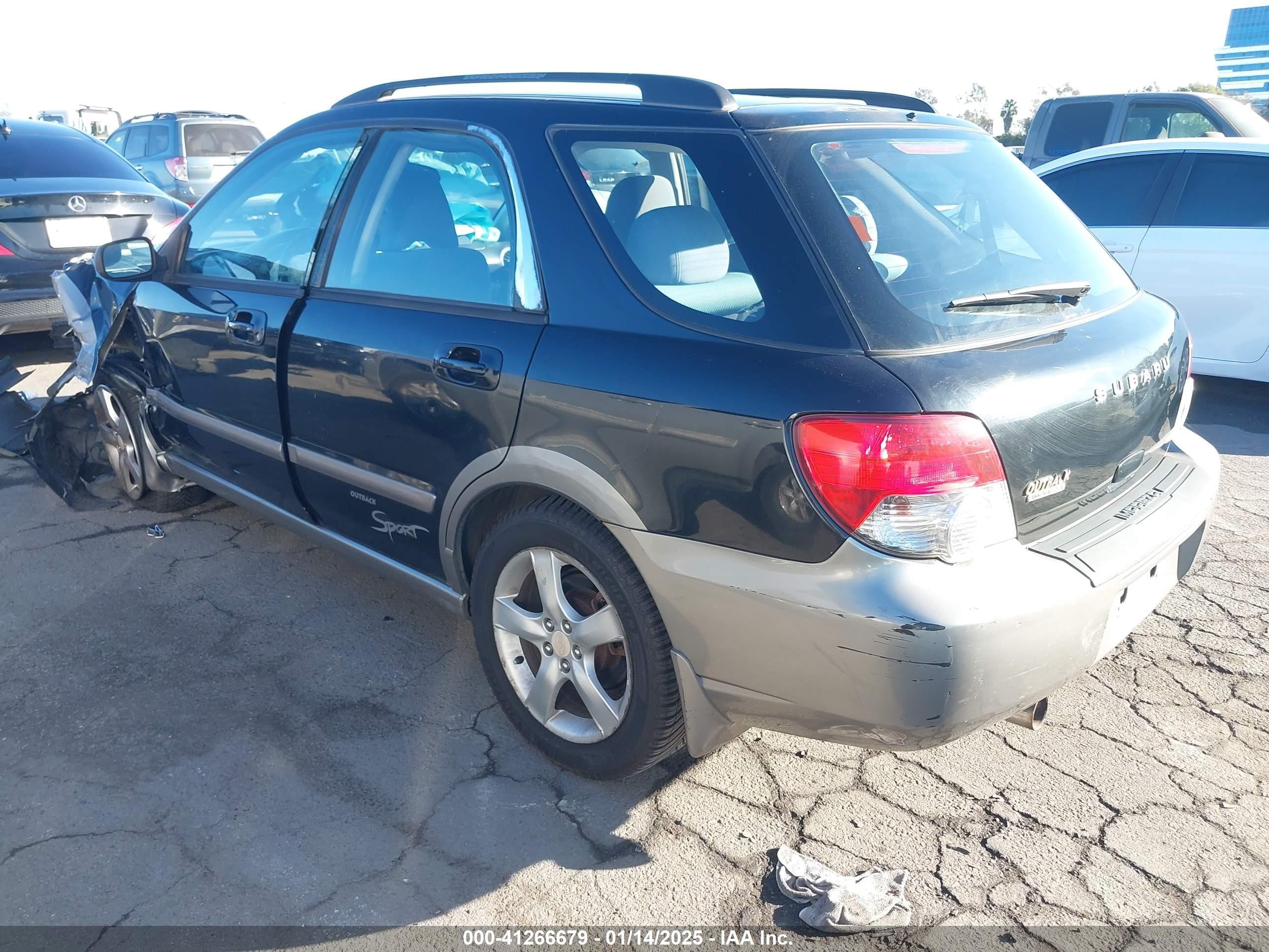 2005 Subaru Impreza Outback Sport Base W/special Edition Black vin: JF1GG68545H800375