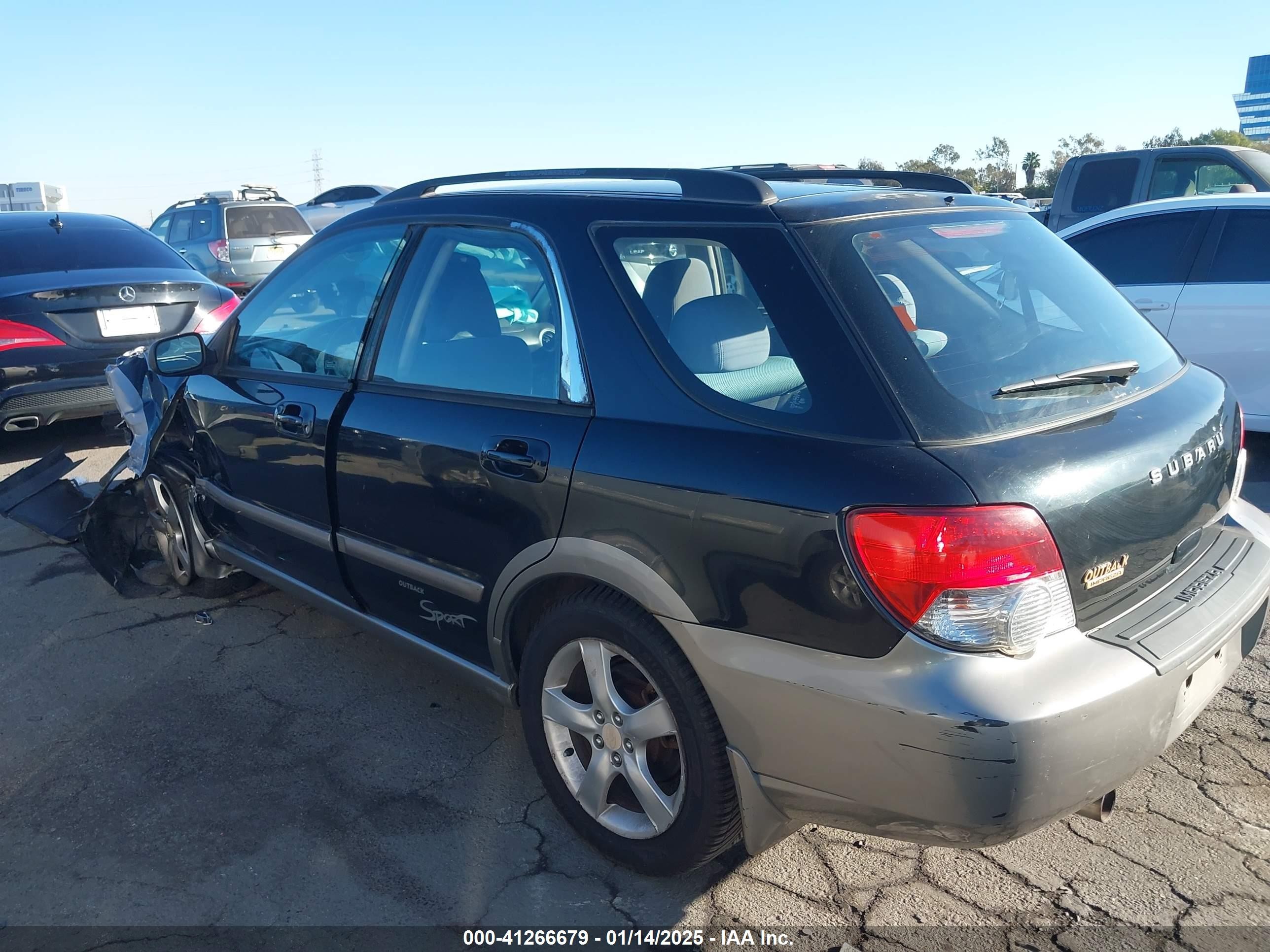 2005 Subaru Impreza Outback Sport Base W/special Edition Black vin: JF1GG68545H800375