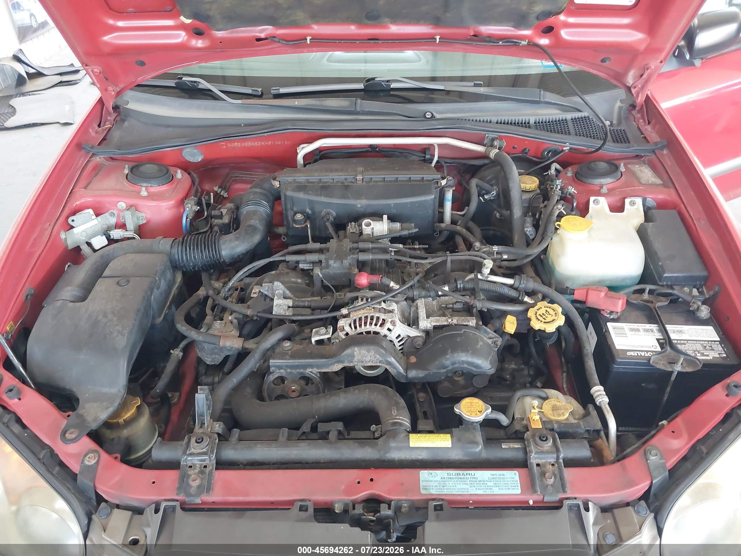 2004 Subaru Impreza Outback Sport   Red vin: JF1GG68554H810010