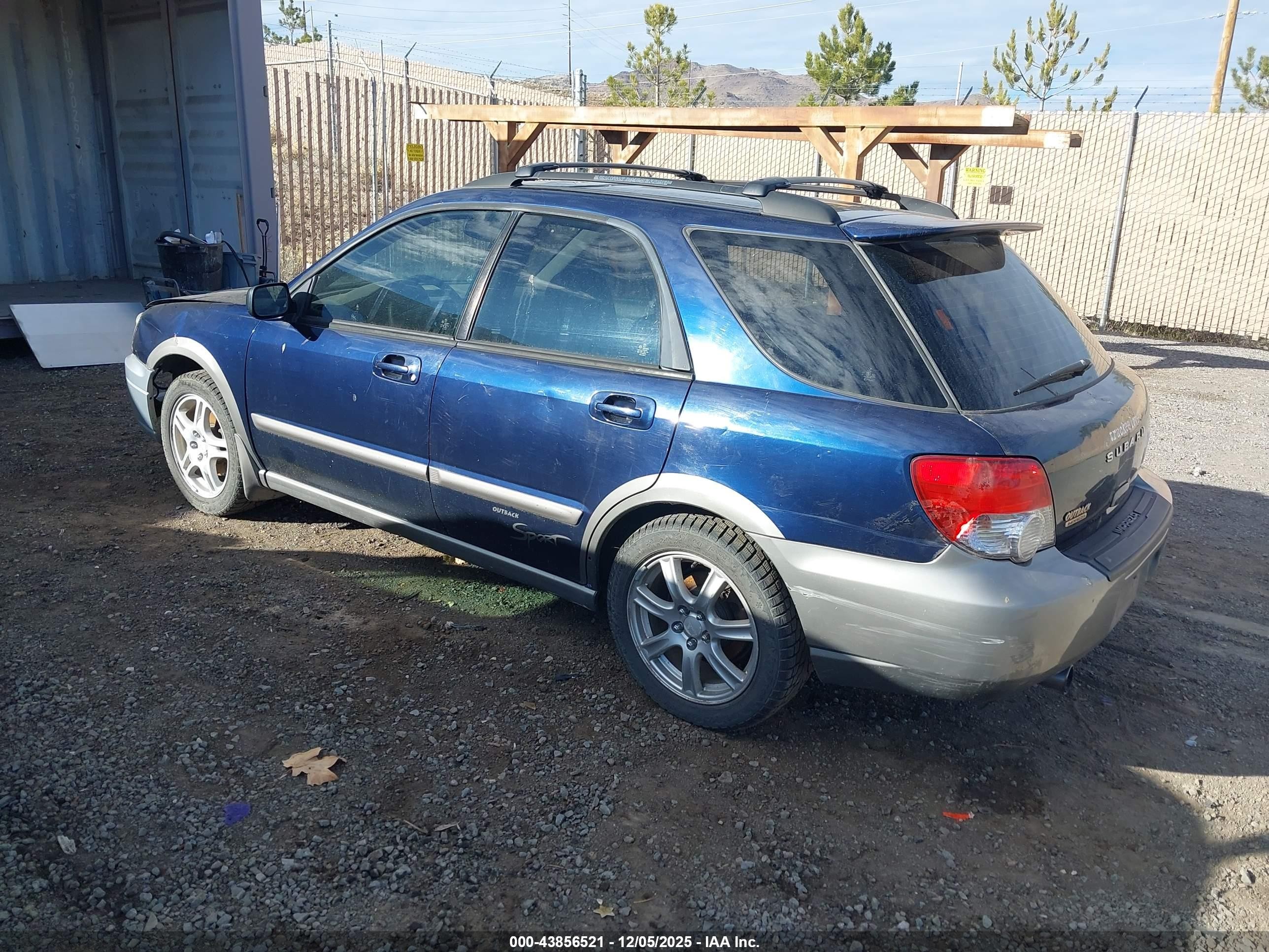 2005 Subaru Impreza Outback Sport Base W/special Edition Blue vin: JF1GG68555H810431