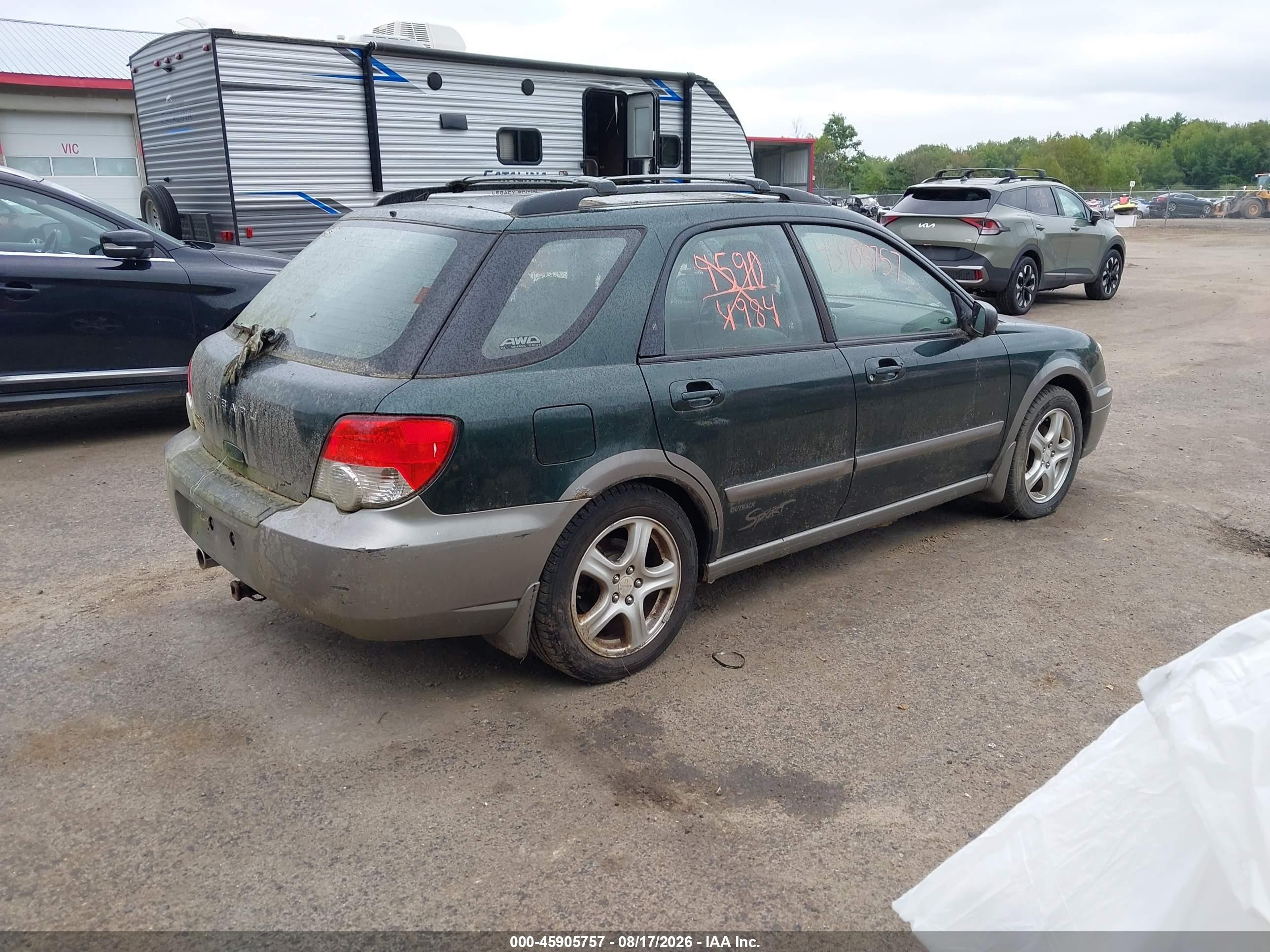 2004 Subaru Impreza Outback Sport   Green vin: JF1GG68564H816012