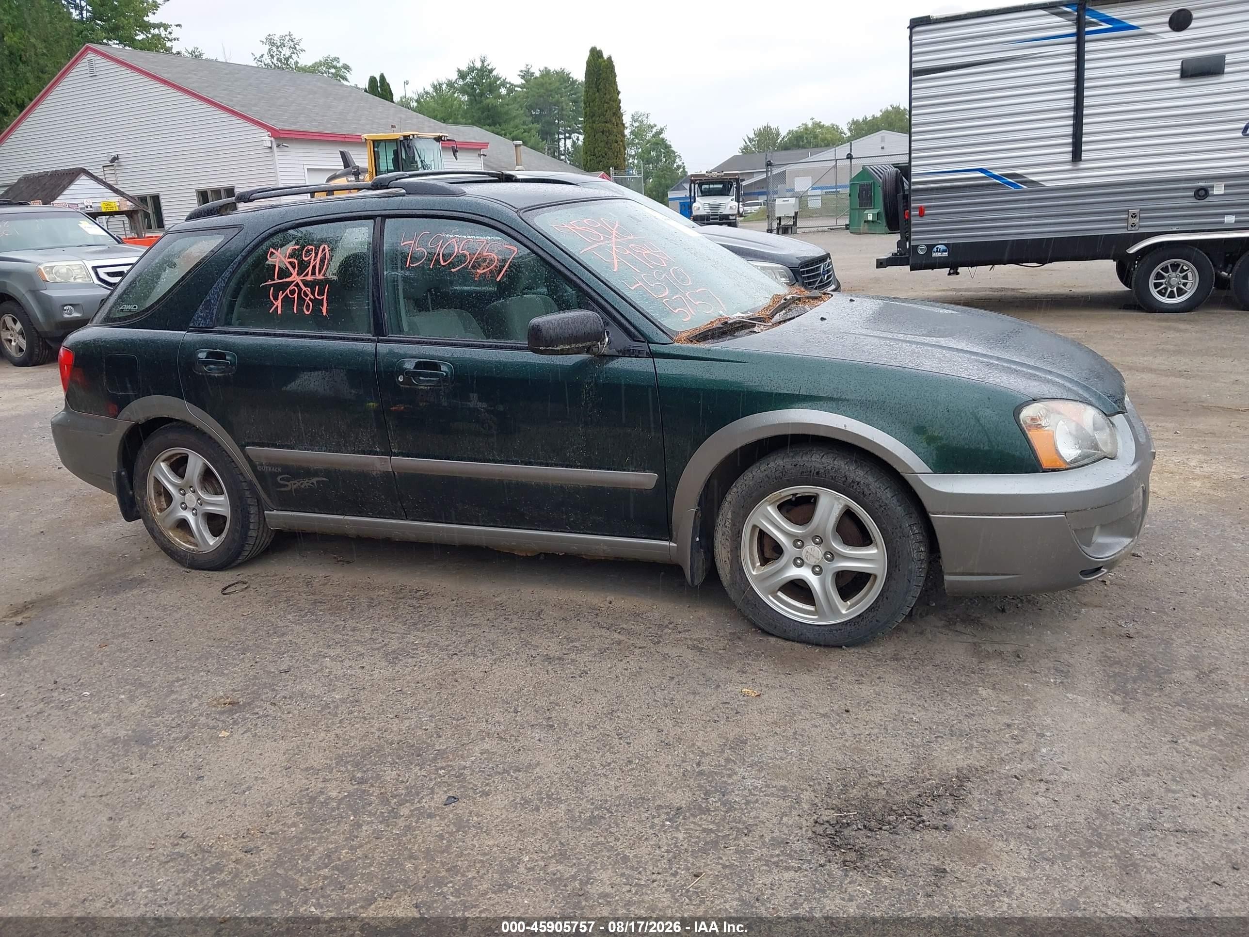 2004 Subaru Impreza Outback Sport   Green vin: JF1GG68564H816012