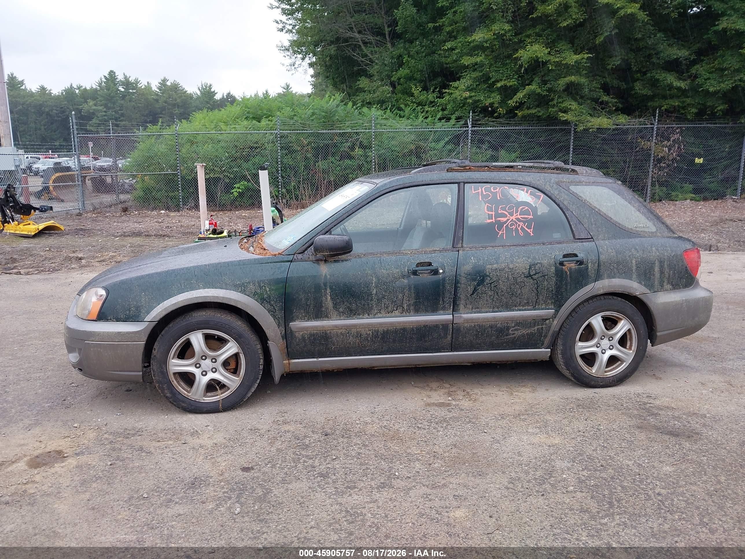 2004 Subaru Impreza Outback Sport   Green vin: JF1GG68564H816012