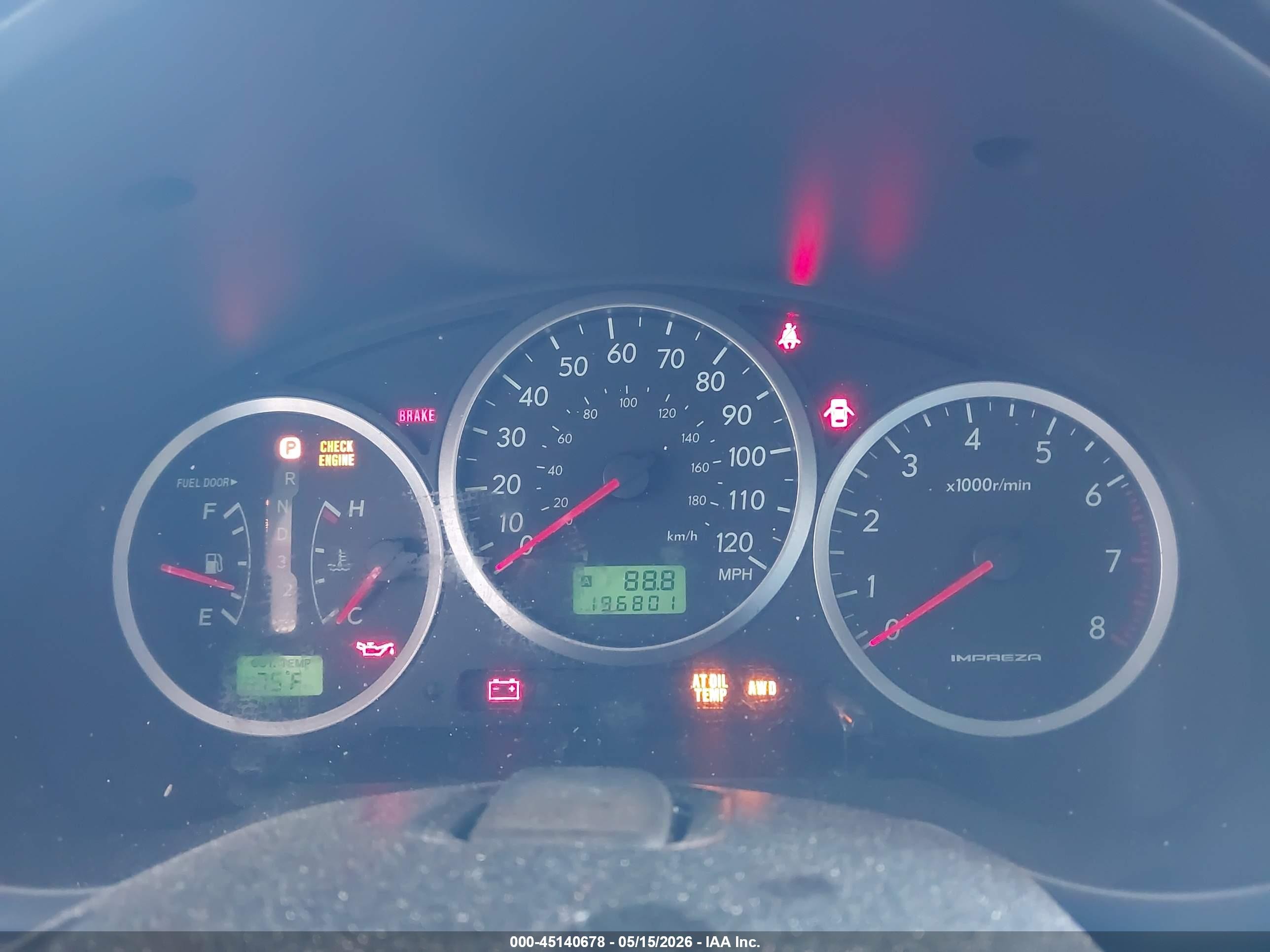 2005 Subaru Impreza Outback Sport Base W/special Edition Серебряный vin: JF1GG68565H800975