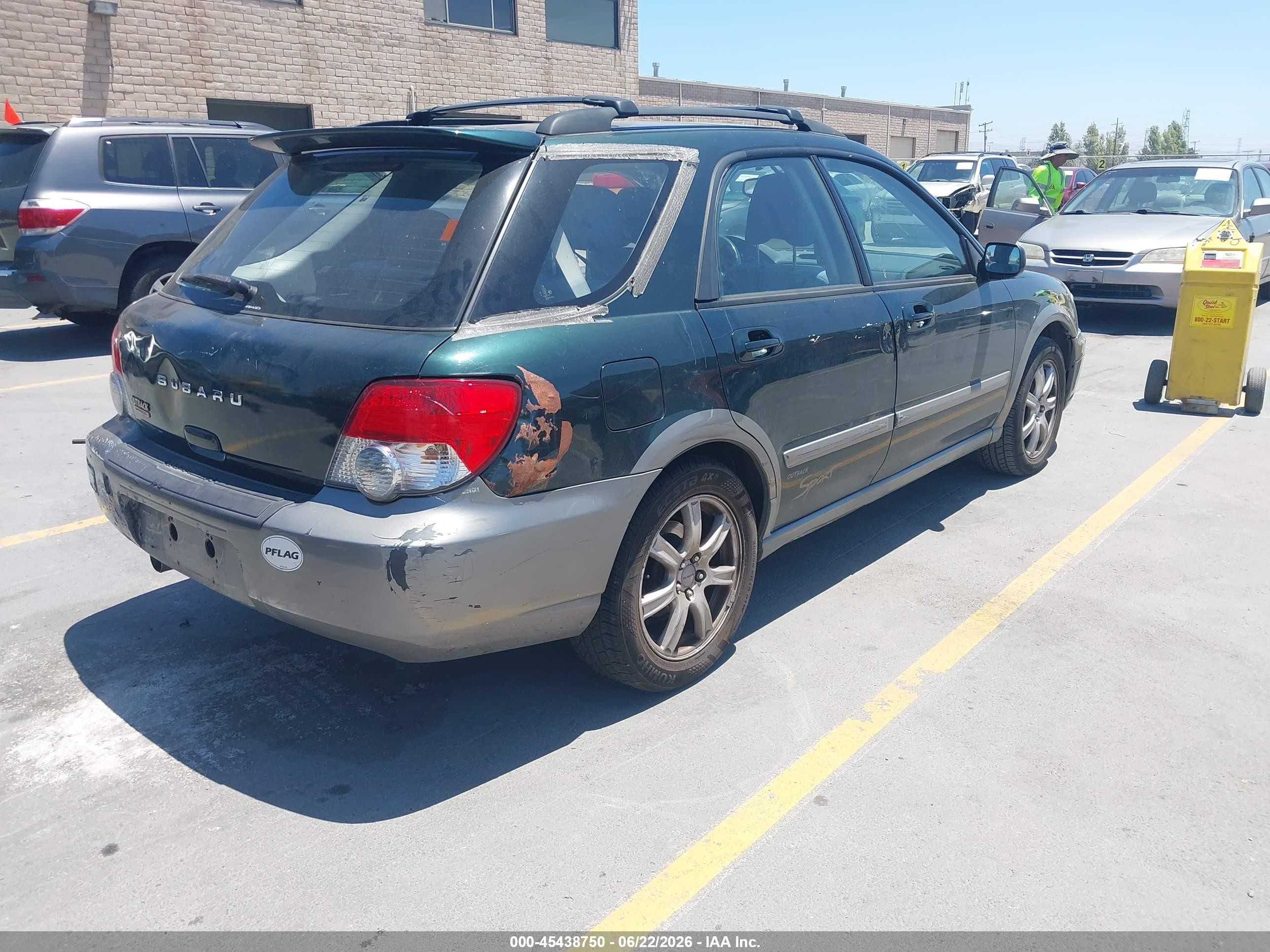 2005 Subaru Impreza Outback Sport Base W/special Edition Green vin: JF1GG68565H805688