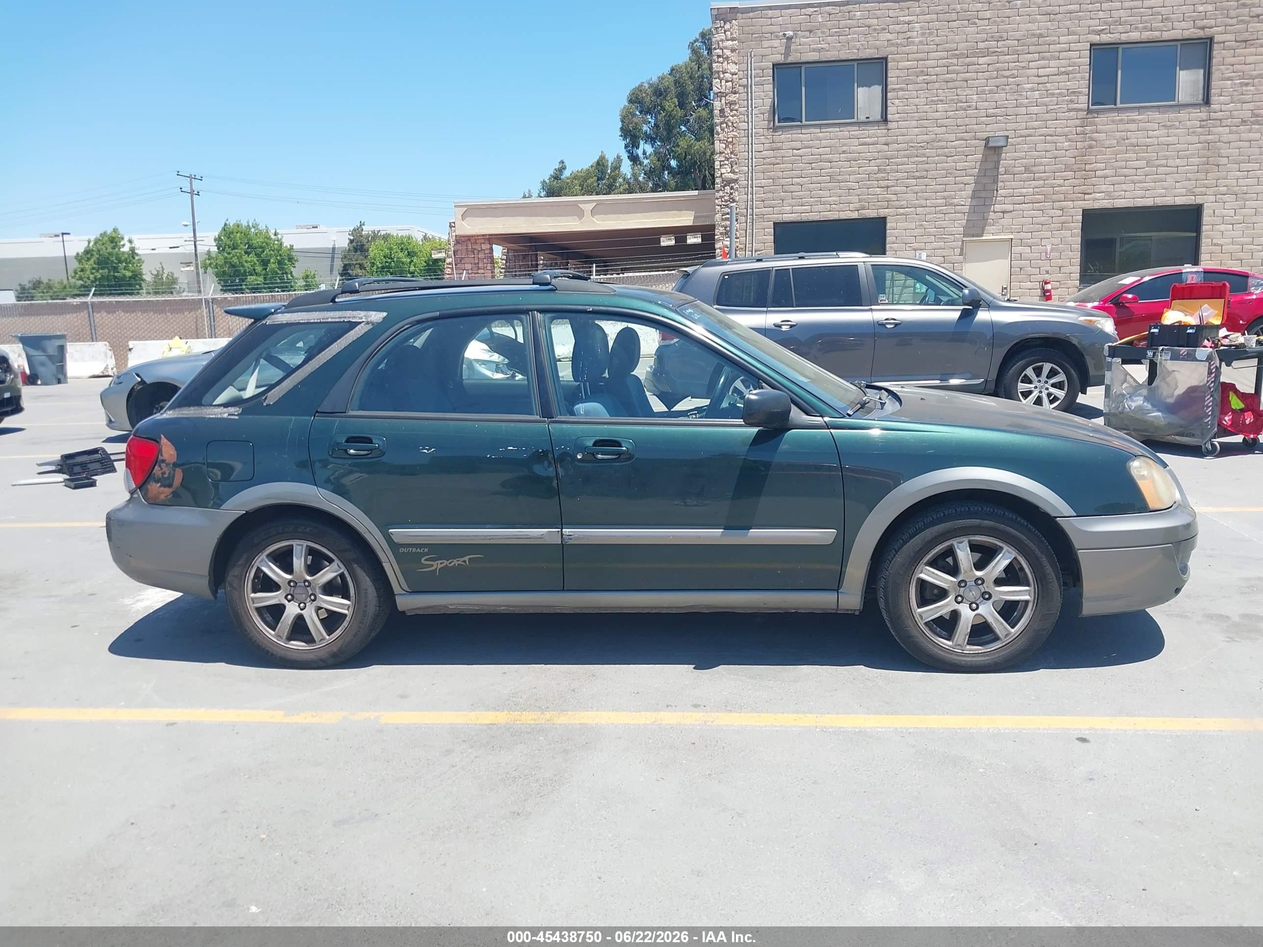 2005 Subaru Impreza Outback Sport Base W/special Edition Green vin: JF1GG68565H805688