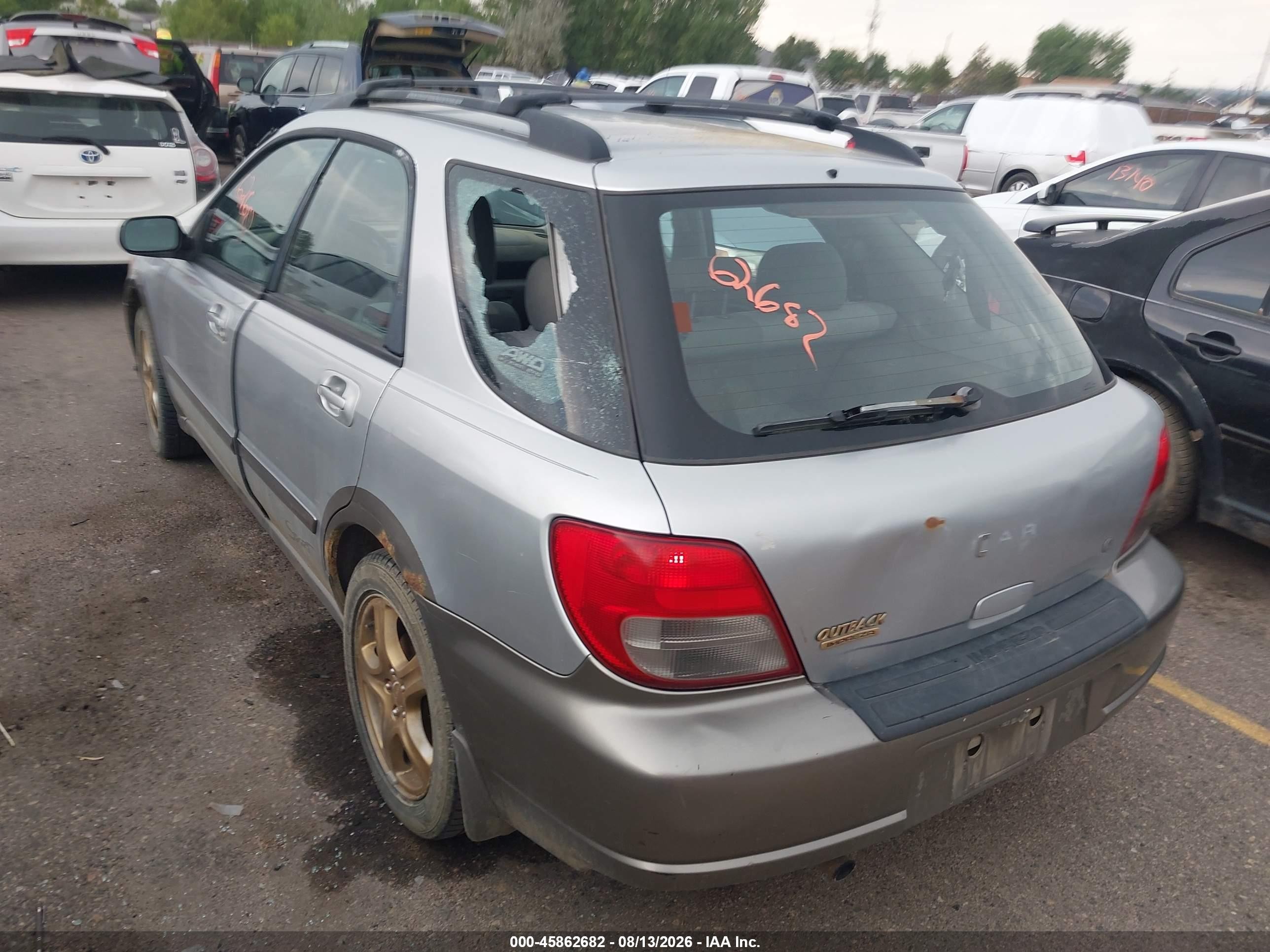 2002 Subaru Impreza Outback Sport   Silver vin: JF1GG68582H820401