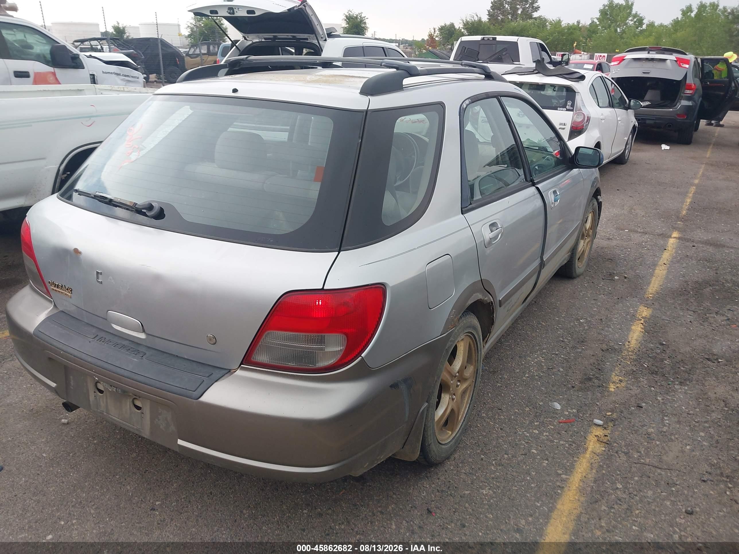 2002 Subaru Impreza Outback Sport   Silver vin: JF1GG68582H820401