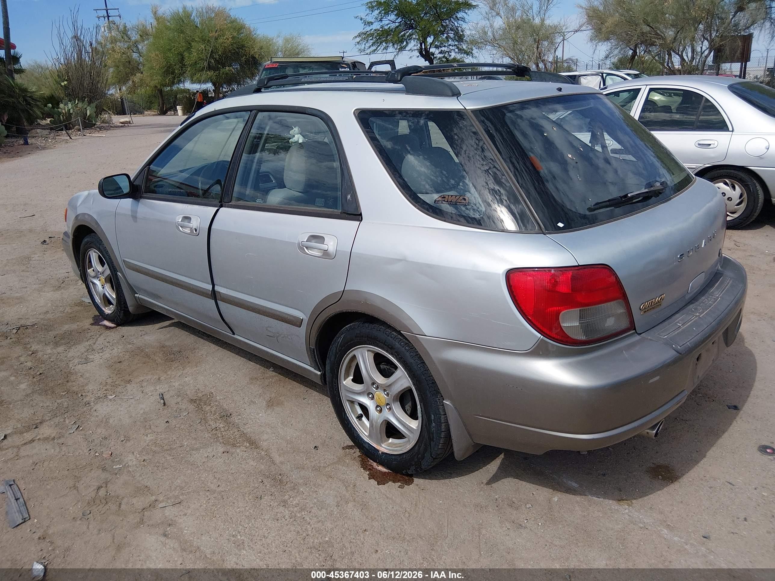 2003 Subaru Impreza Outback Sport Silver vin: JF1GG68583H811473
