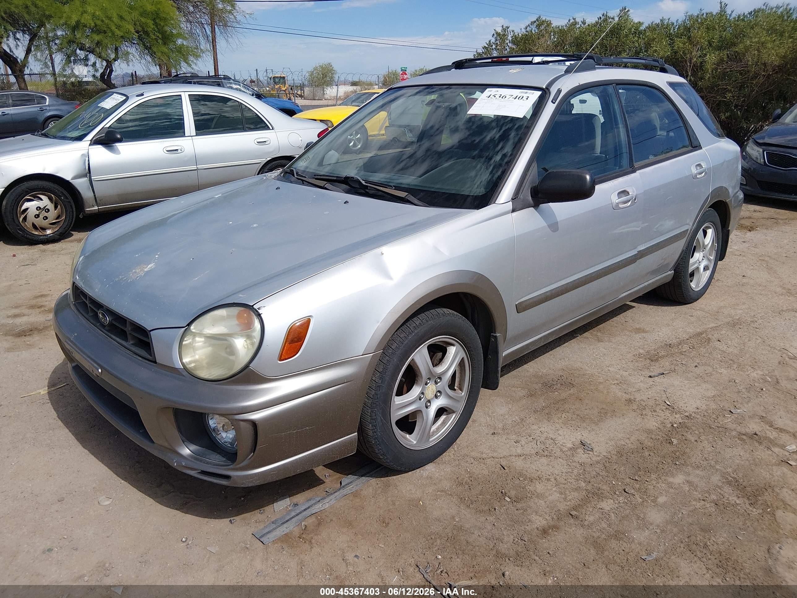 2003 Subaru Impreza Outback Sport Silver vin: JF1GG68583H811473