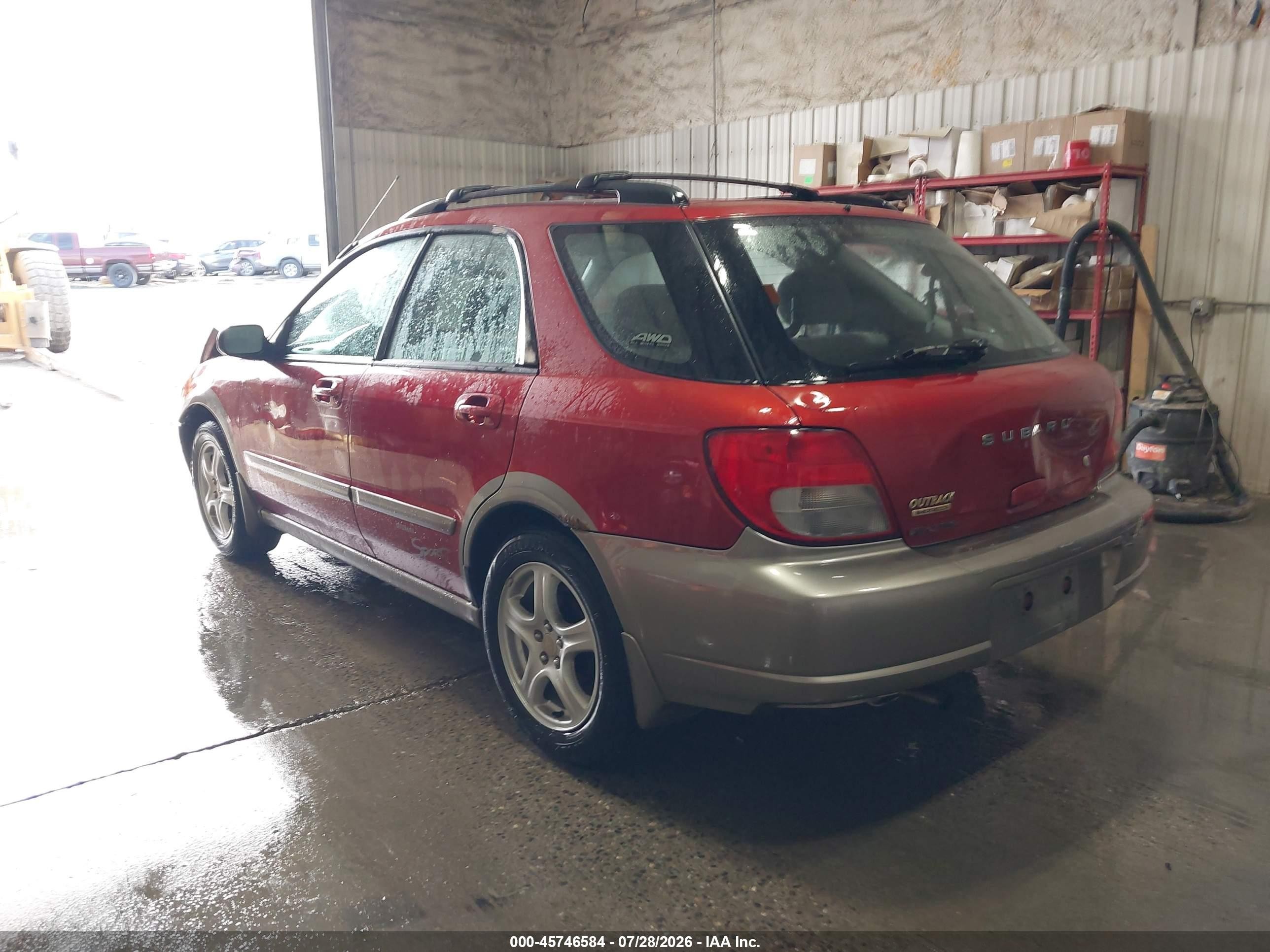 2003 Subaru Impreza Outback Sport Maroon vin: JF1GG68583H811943