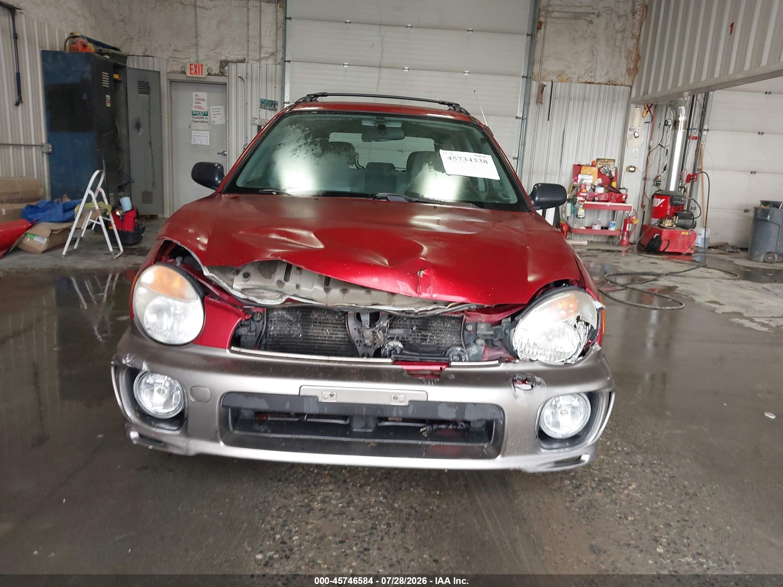 2003 Subaru Impreza Outback Sport Maroon vin: JF1GG68583H811943